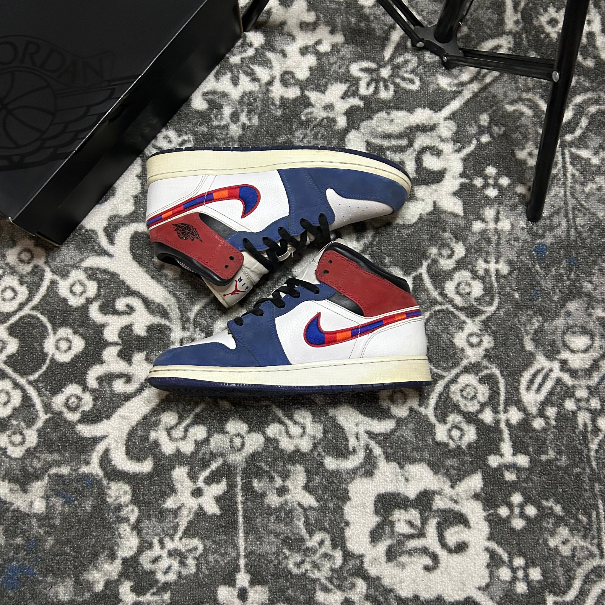 Nike x Air Jordan 1 Mid Мulti Cоlour Swоosh, миниатюра 9