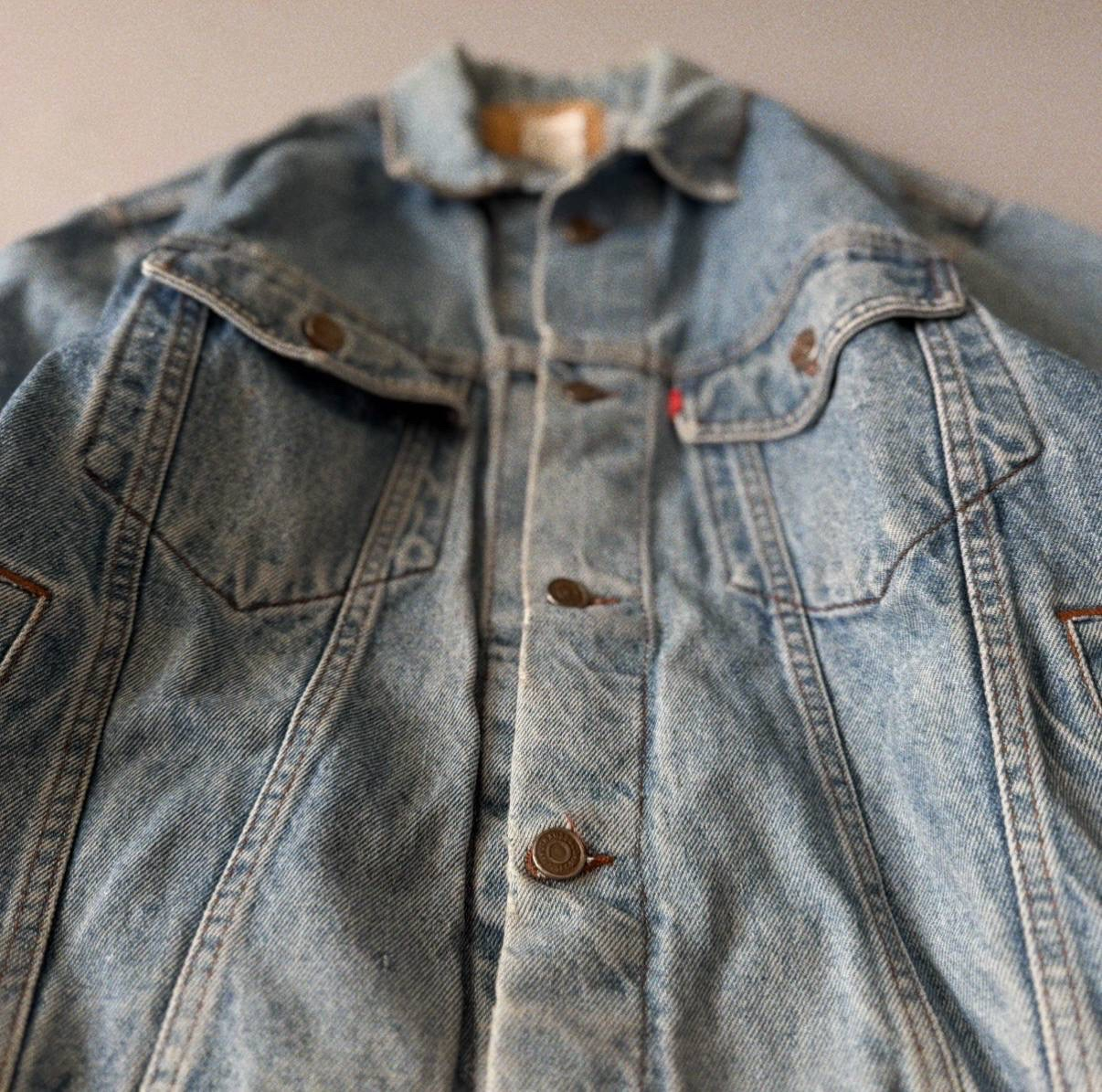 Levi's 1990s Vintage USA Made TYPE III Denim Trucker Jacket, миниатюра 3