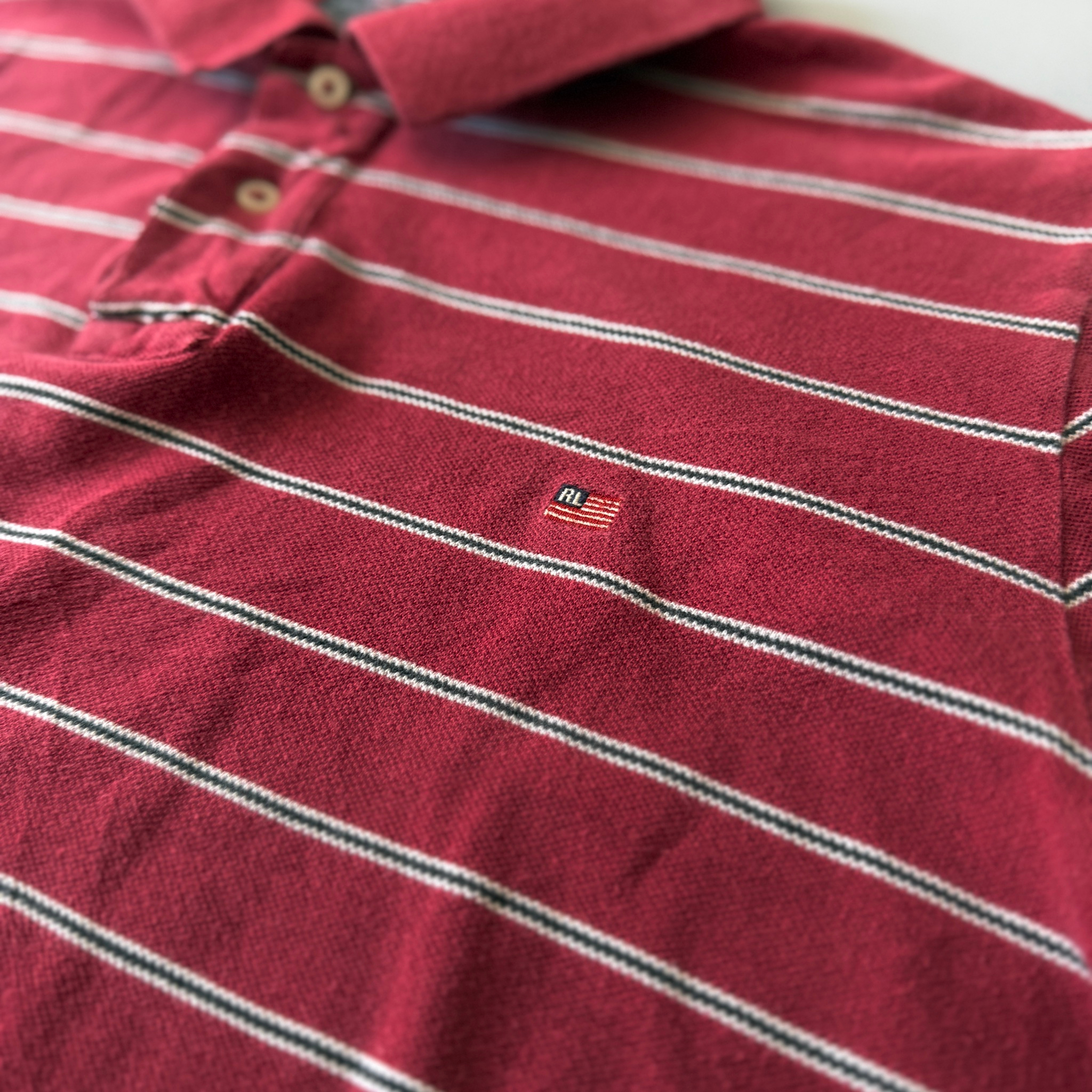 Polo Jeans Co / Ralph Lauren 1990s Vintage Stripped Polo Shirt, миниатюра 4