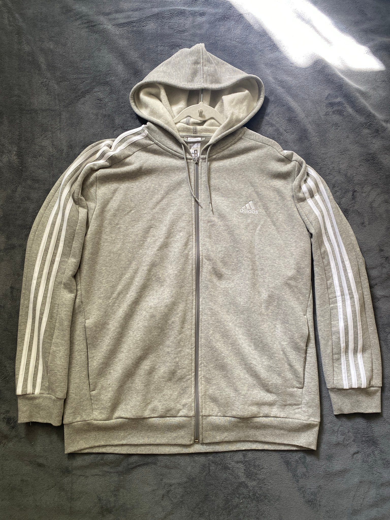 Adidas Essentials Fleece 3-Stripes Full-Zip, миниатюра 1