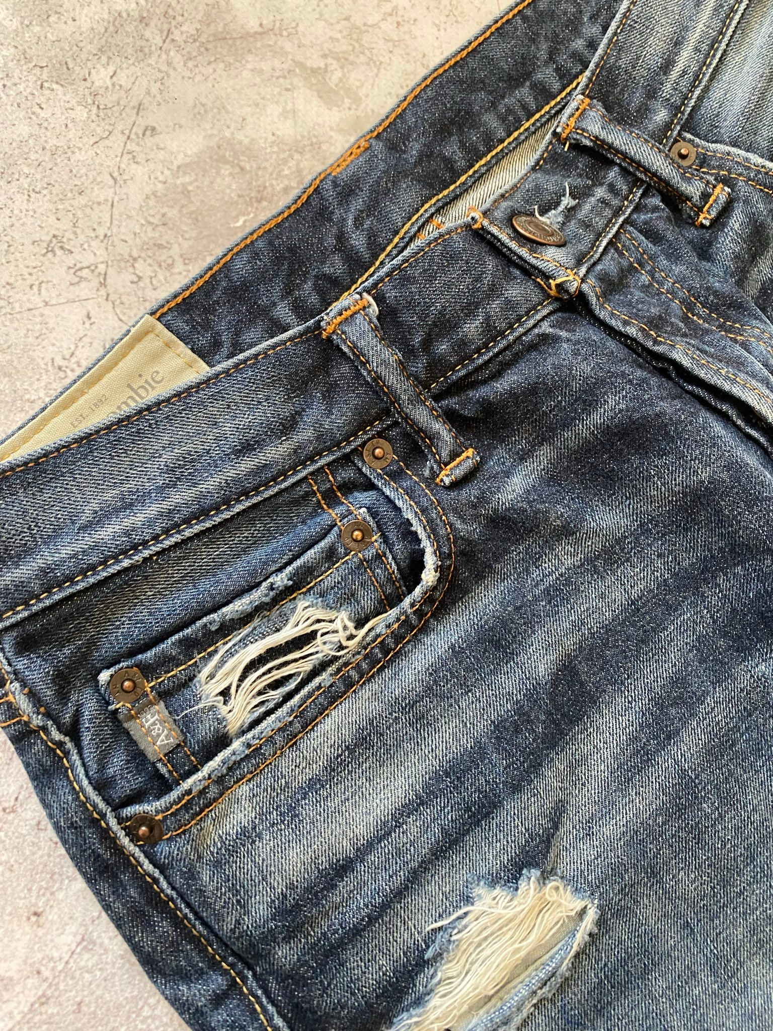 Abercrombie & Fitch Distressed slim jeans, миниатюра 6