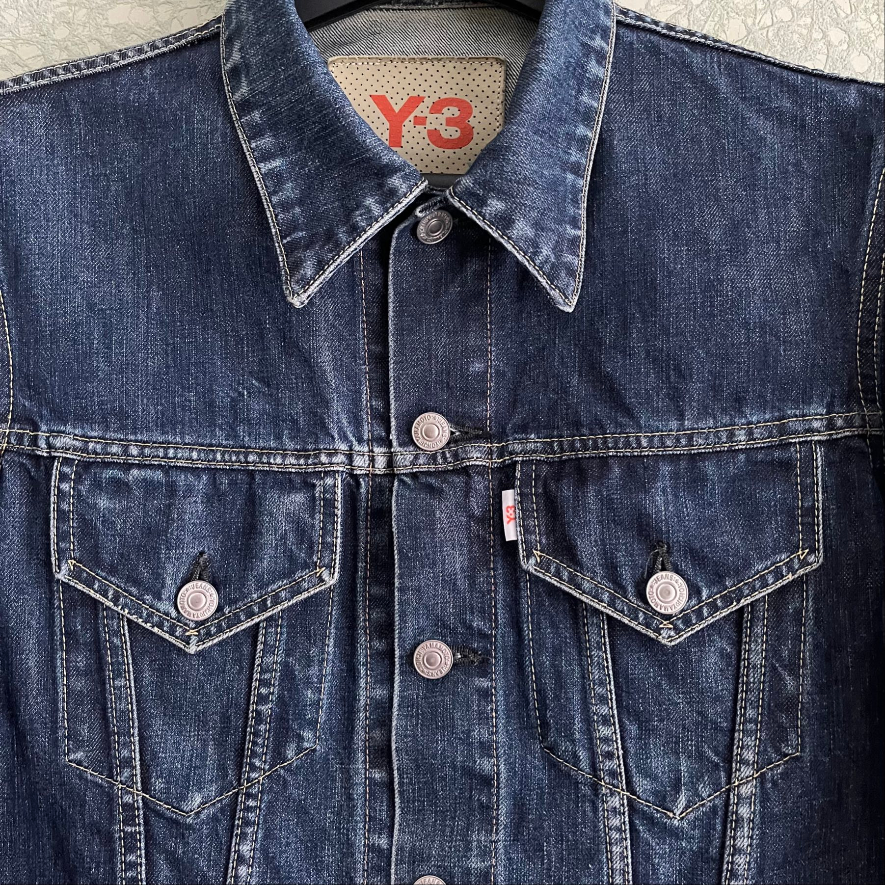Y-3 AW04 Exclusive 3-Stripe Spotted Horse Denim Jacket, миниатюра 7