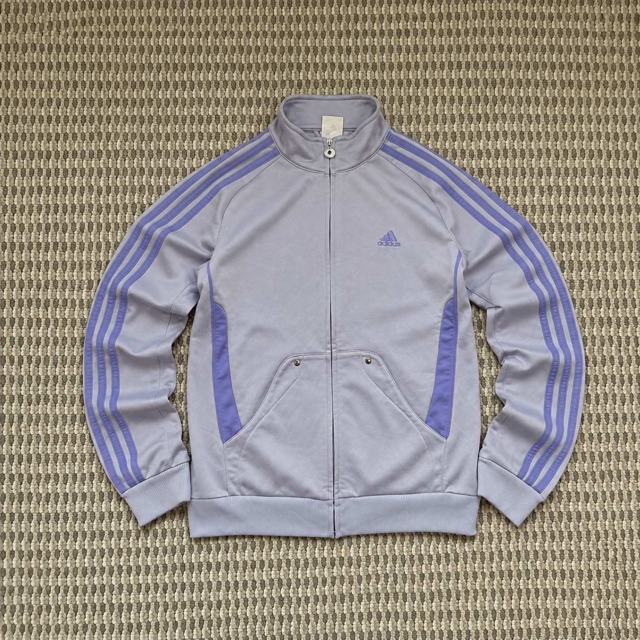 Adidas Pink/Purple Firebird Big logo Zip-Hoodie, миниатюра 1
