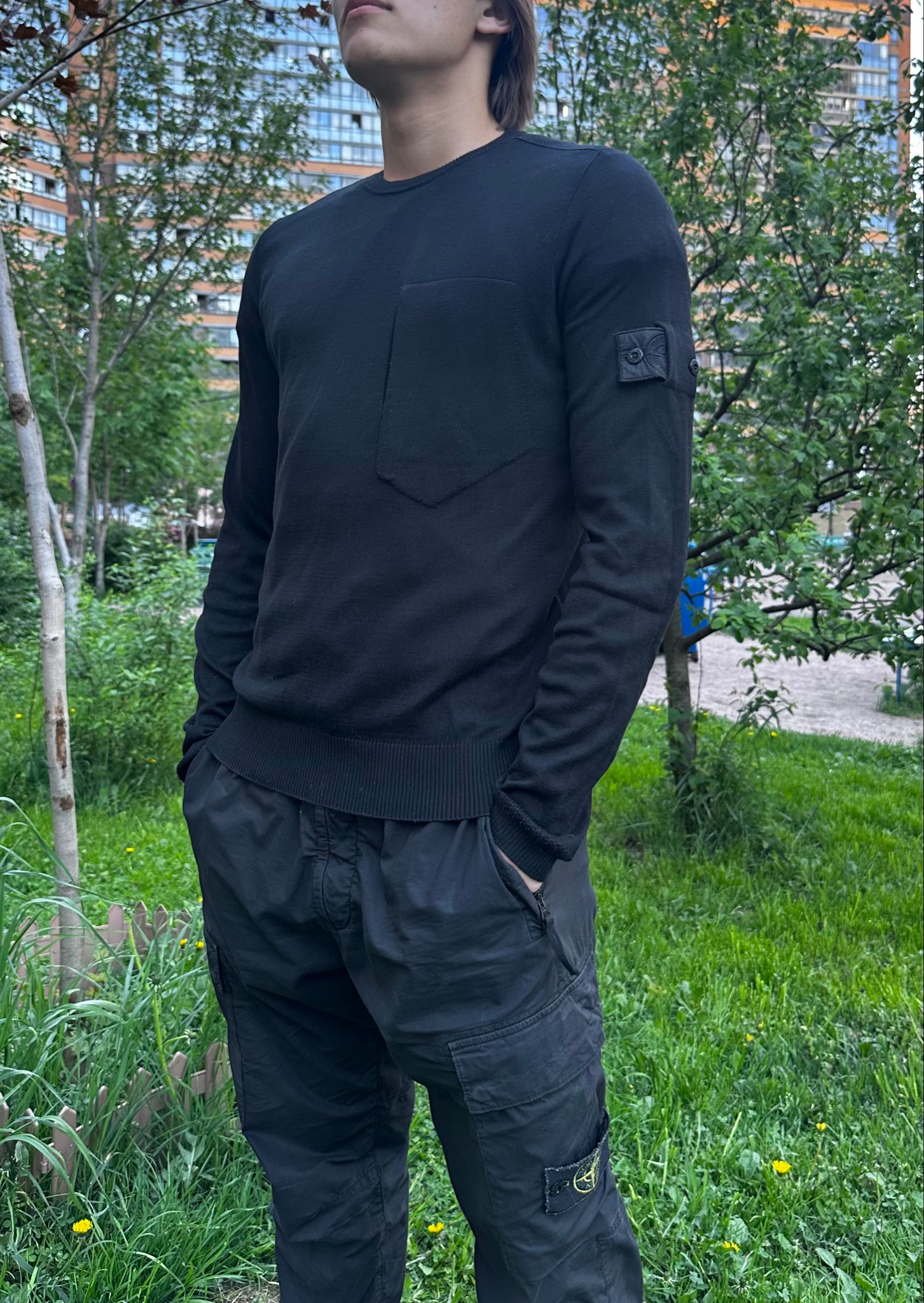 Stone Island Shadow Project knitted sweatshirt, миниатюра 1