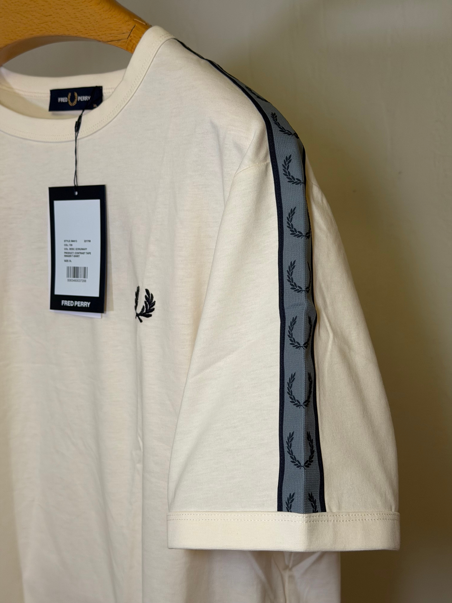 Fred Perry Contrast Tape Ringer T-Shirt, миниатюра 5