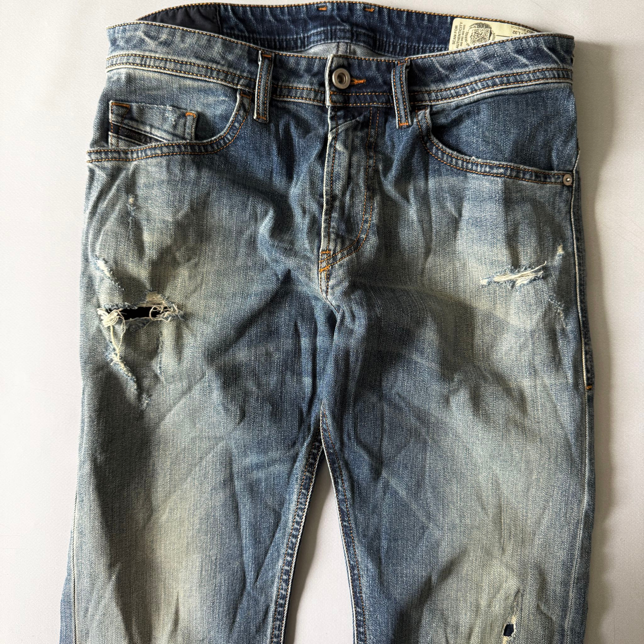 Diesel Thommer distressed slim jeans, миниатюра 3