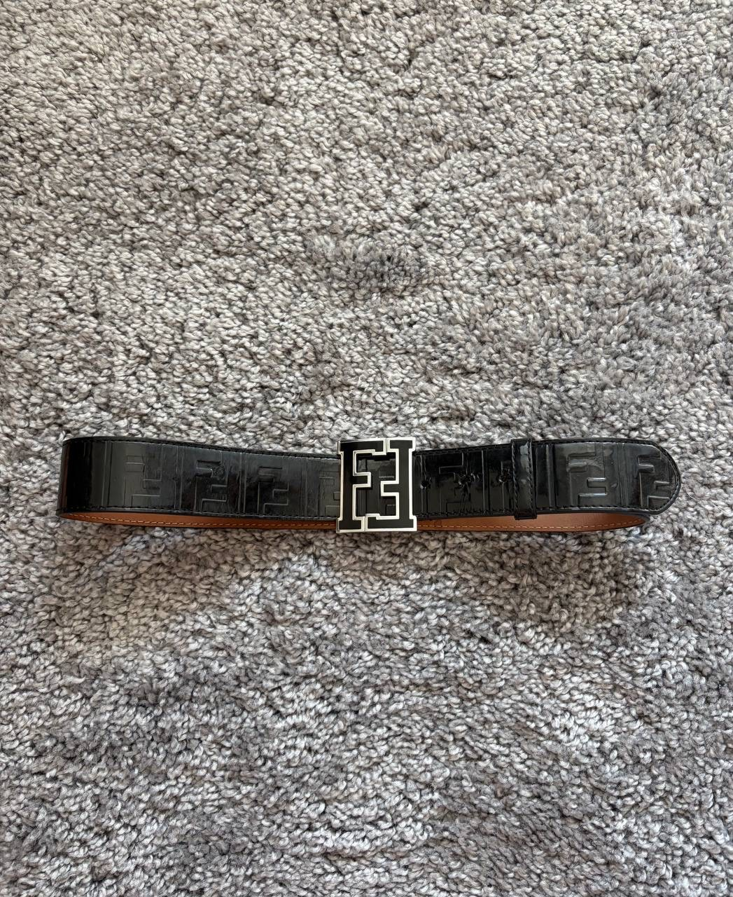 Fendi Fendi Logo Zucca Monogram Glance Black Leather, миниатюра 2