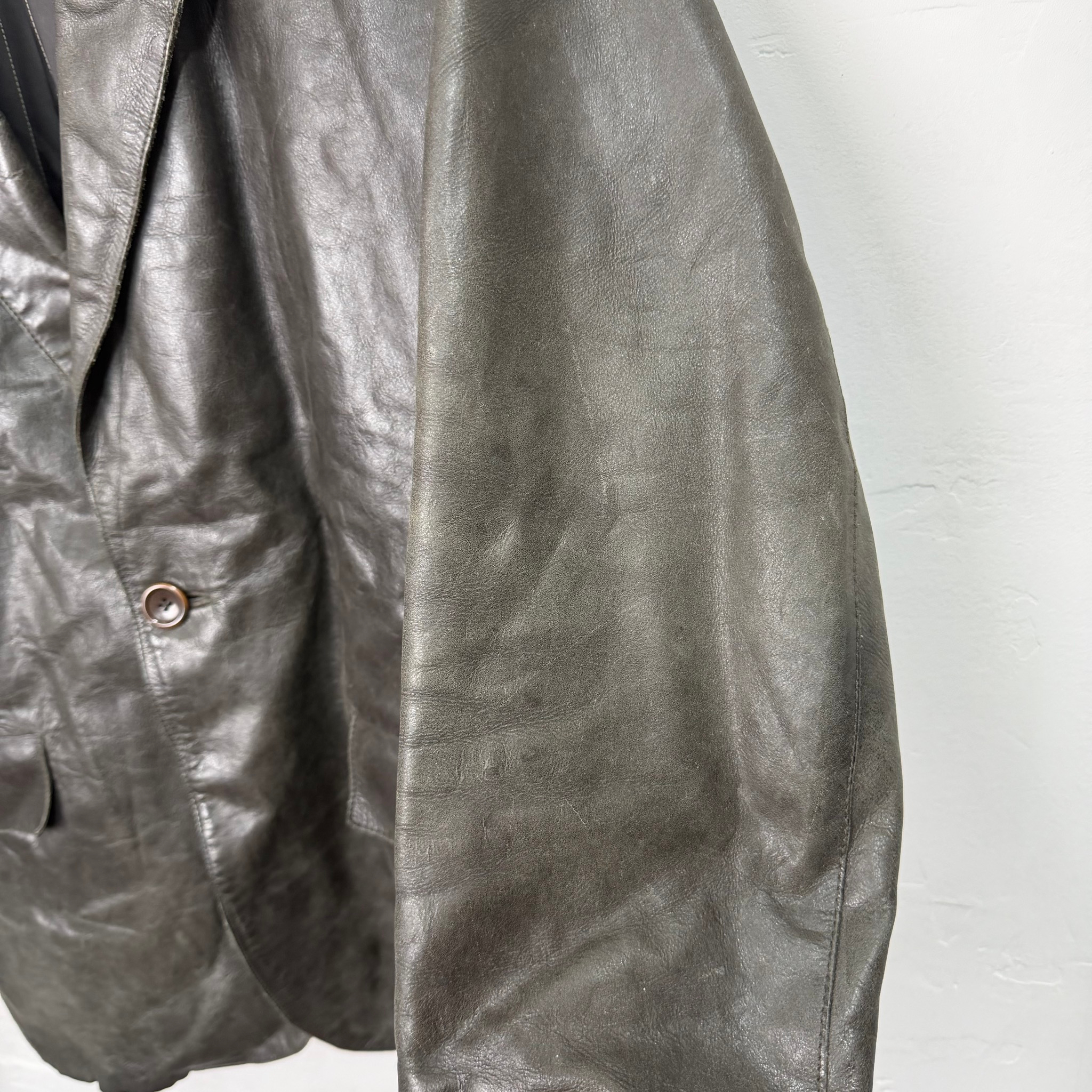 Kenzo Homme Vintage 00’s Leather Jacket, миниатюра 7