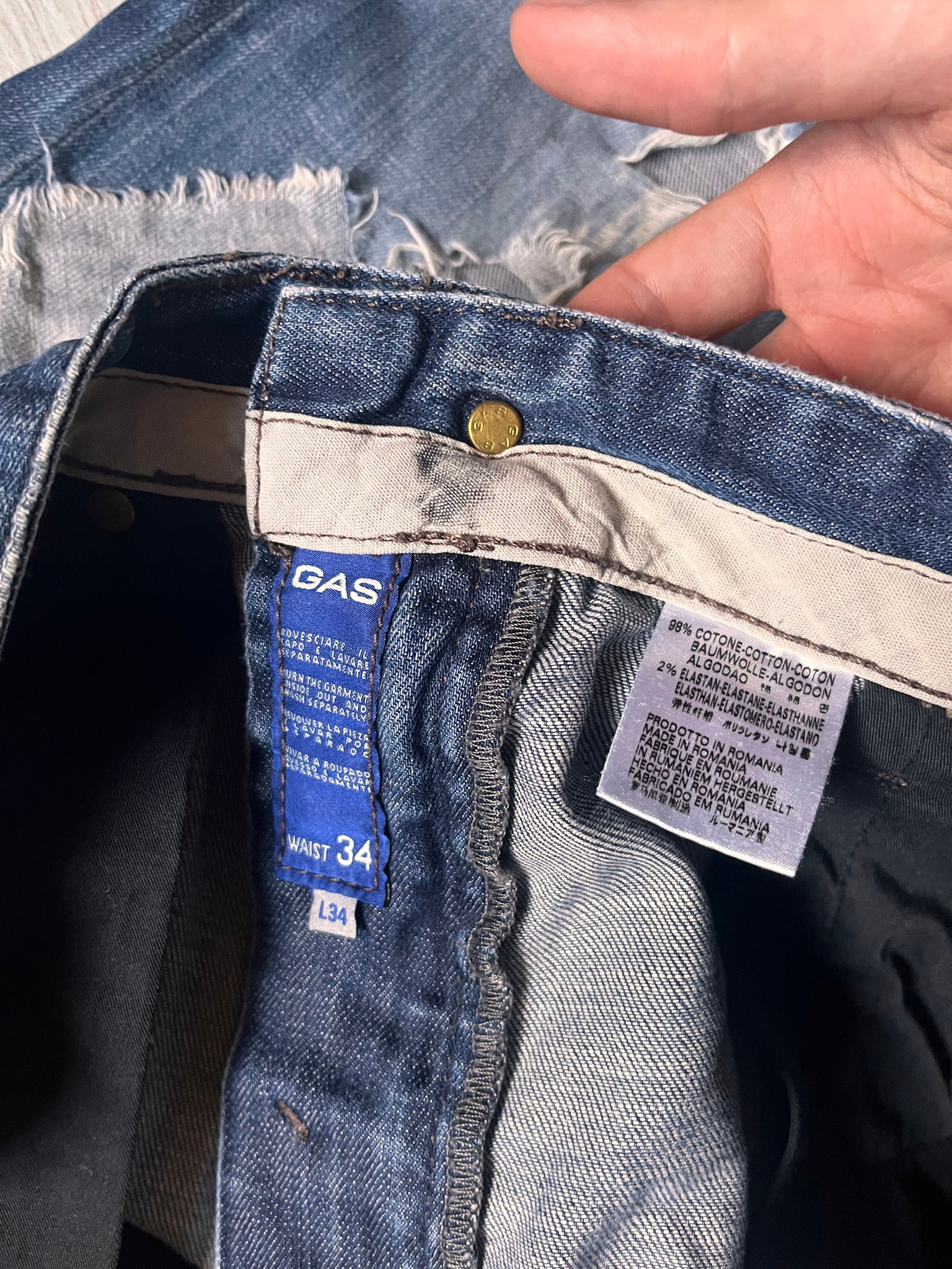 GAS Distressed slim jeans, миниатюра 4