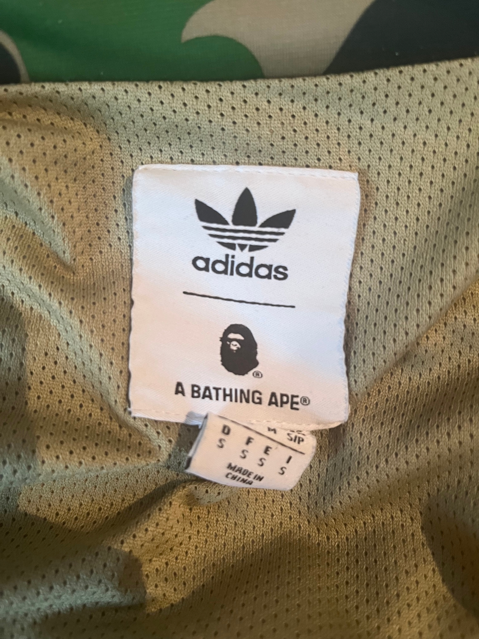 BAPE x Adidas ABC Camo Track Jacket Green, миниатюра 3