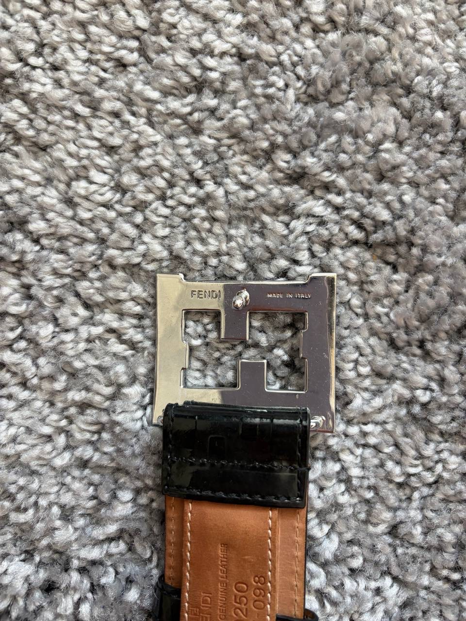 Fendi Fendi Logo Zucca Monogram Glance Black Leather, миниатюра 5