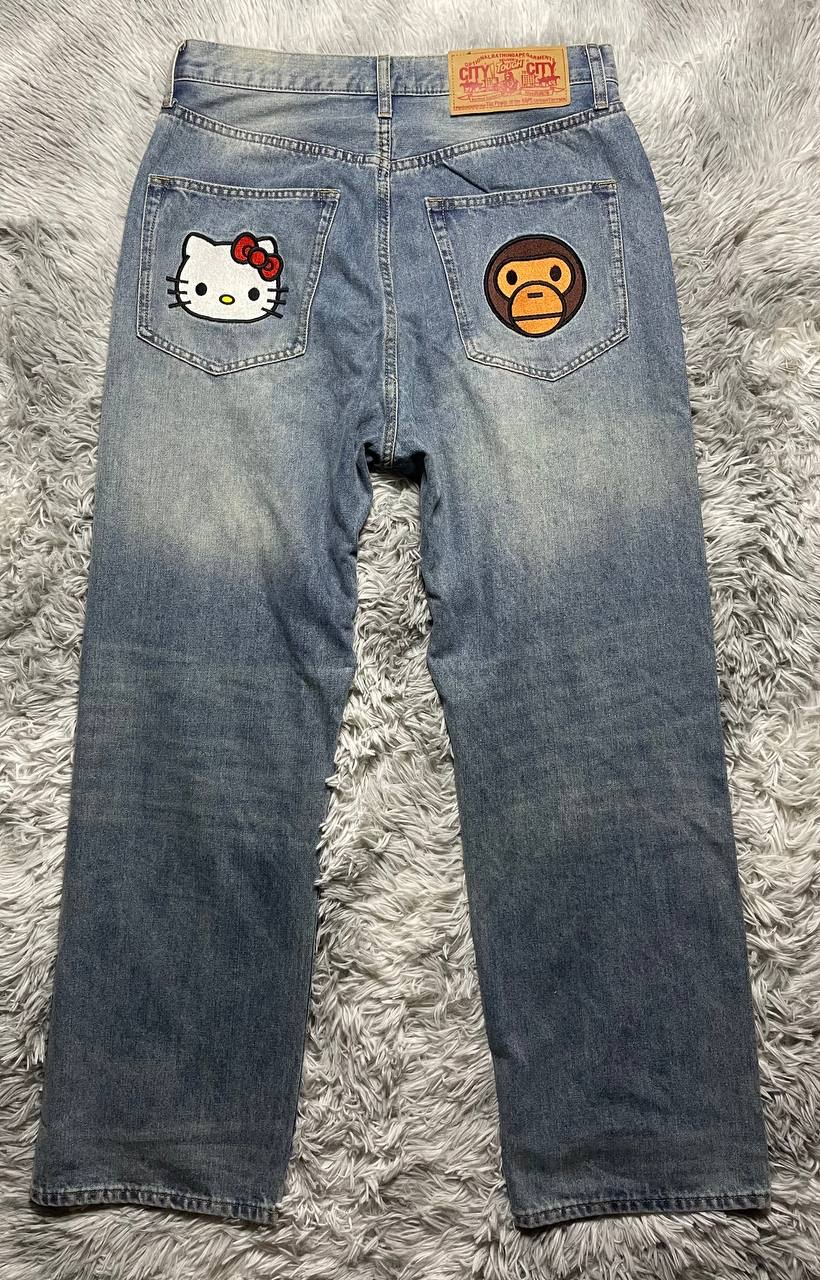 Bape x Hello Kitty Джинсы, миниатюра 1