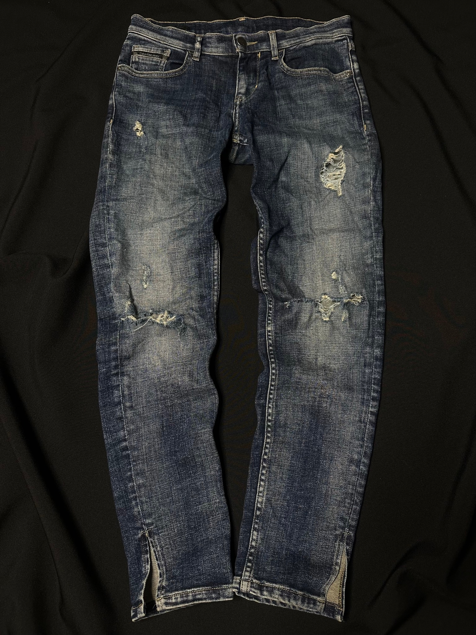 Calvin Klein faded distressed jeans, миниатюра 1