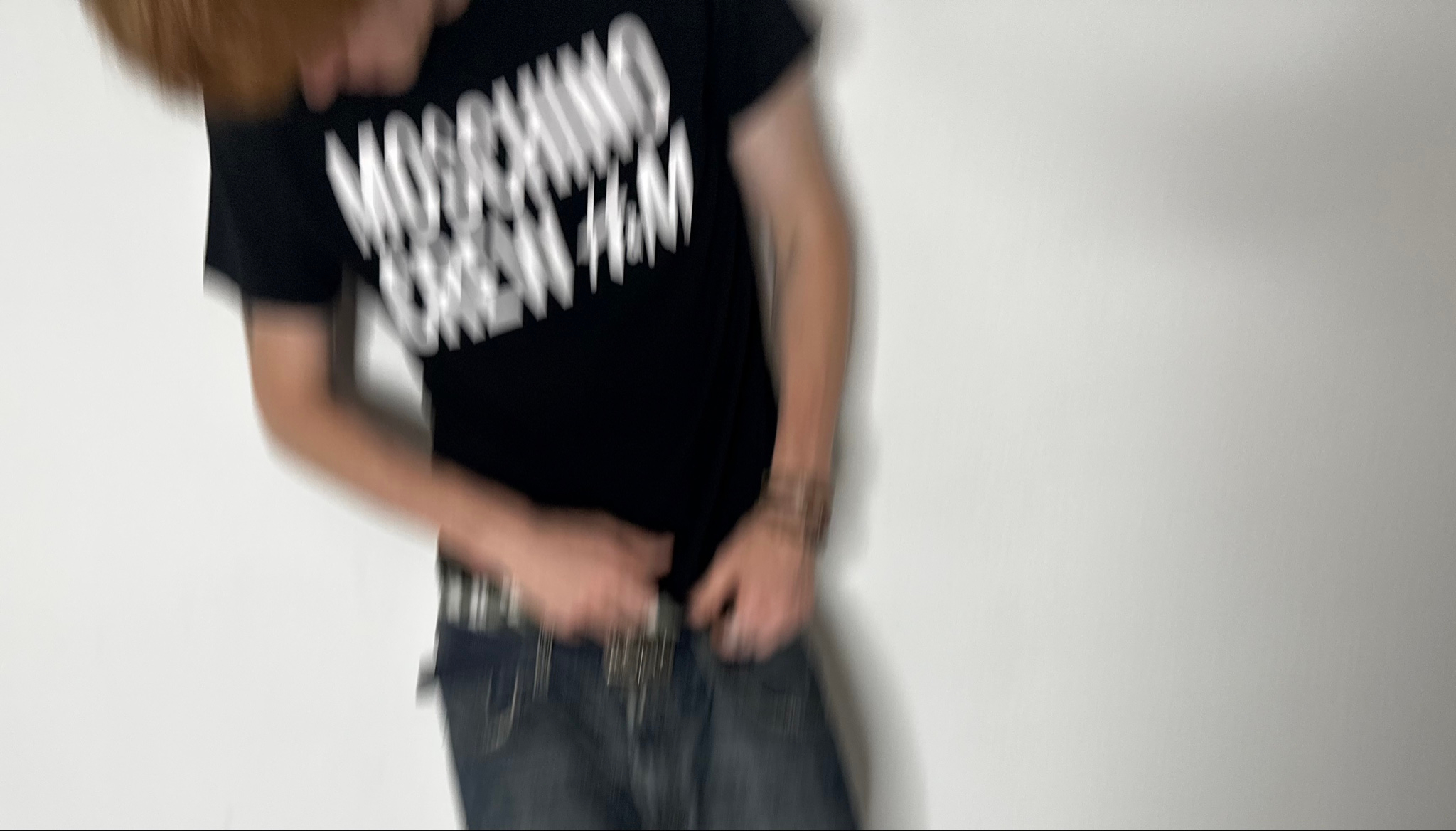 Moschino x H&M Slim black t-shirt, миниатюра 5