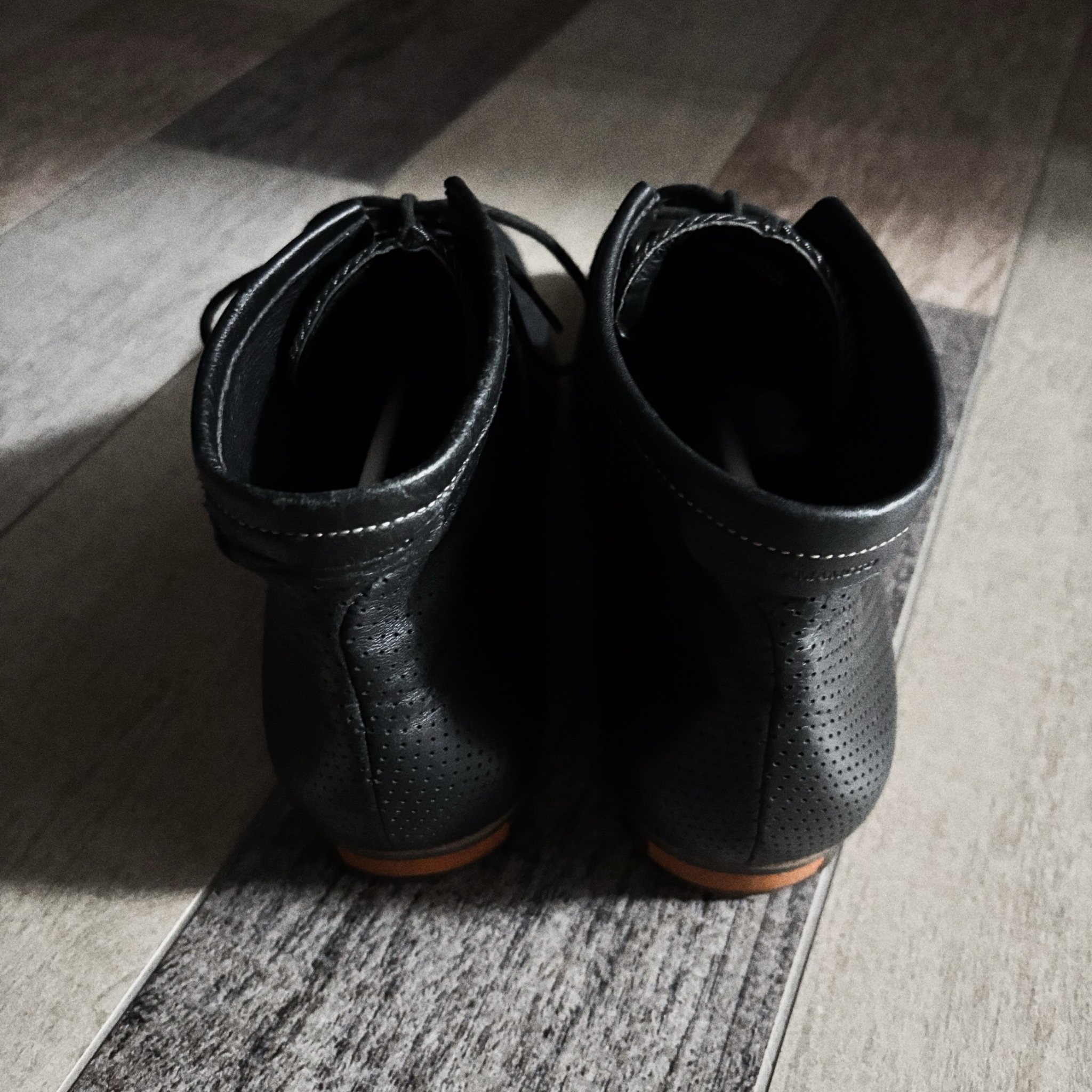 Y-3 Lace-Up Vintage Denim Boots, миниатюра 2