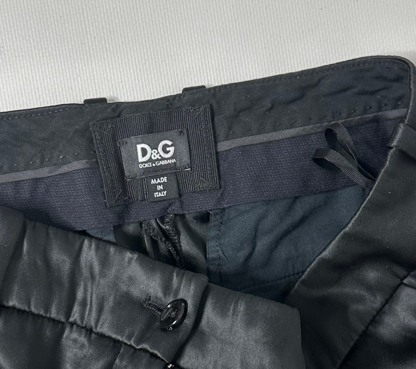 Dolce & Gabbana Vintage Satin black trousers, миниатюра 6