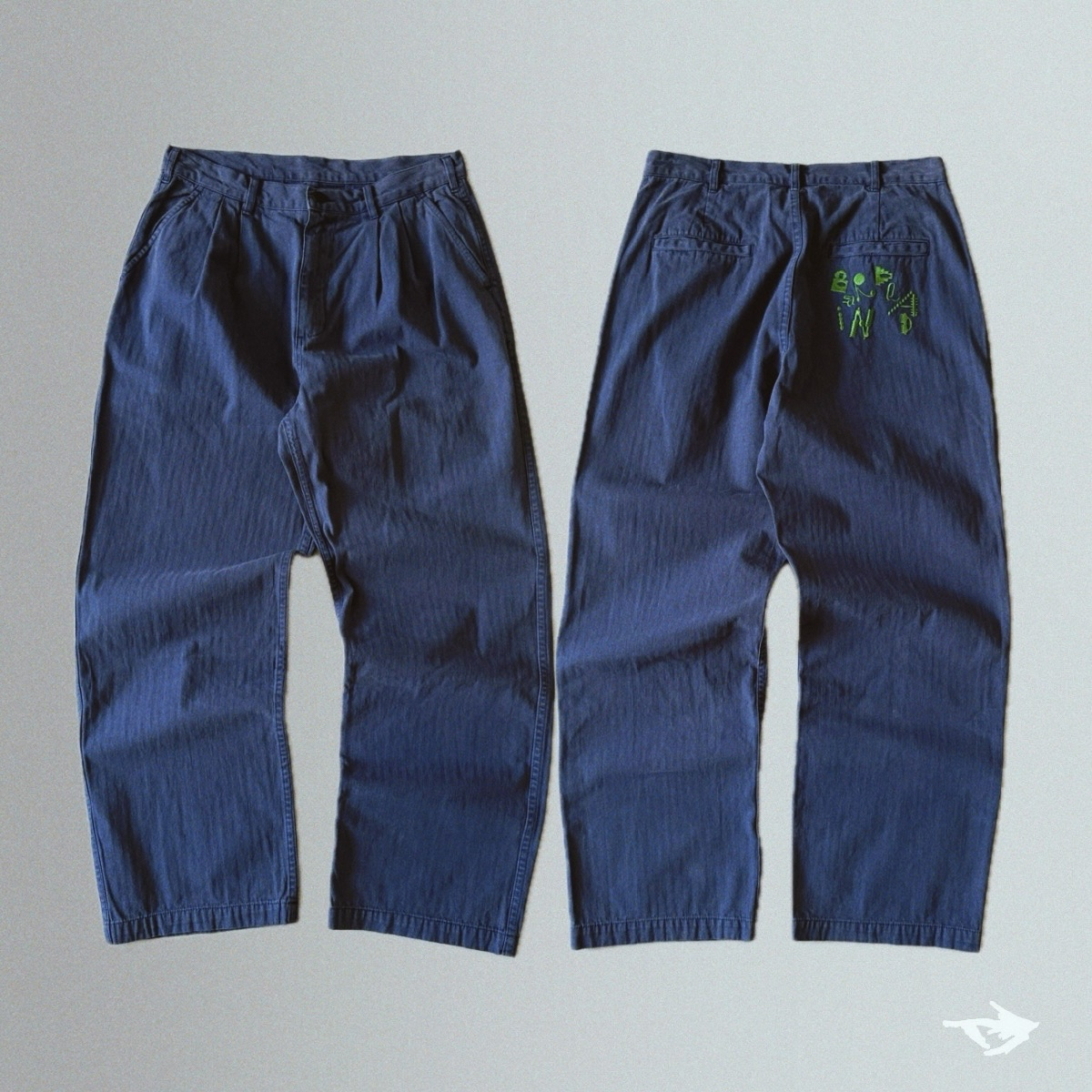 Brain Dead Gastro Pigment Dyed Herringbone Pants, миниатюра 1
