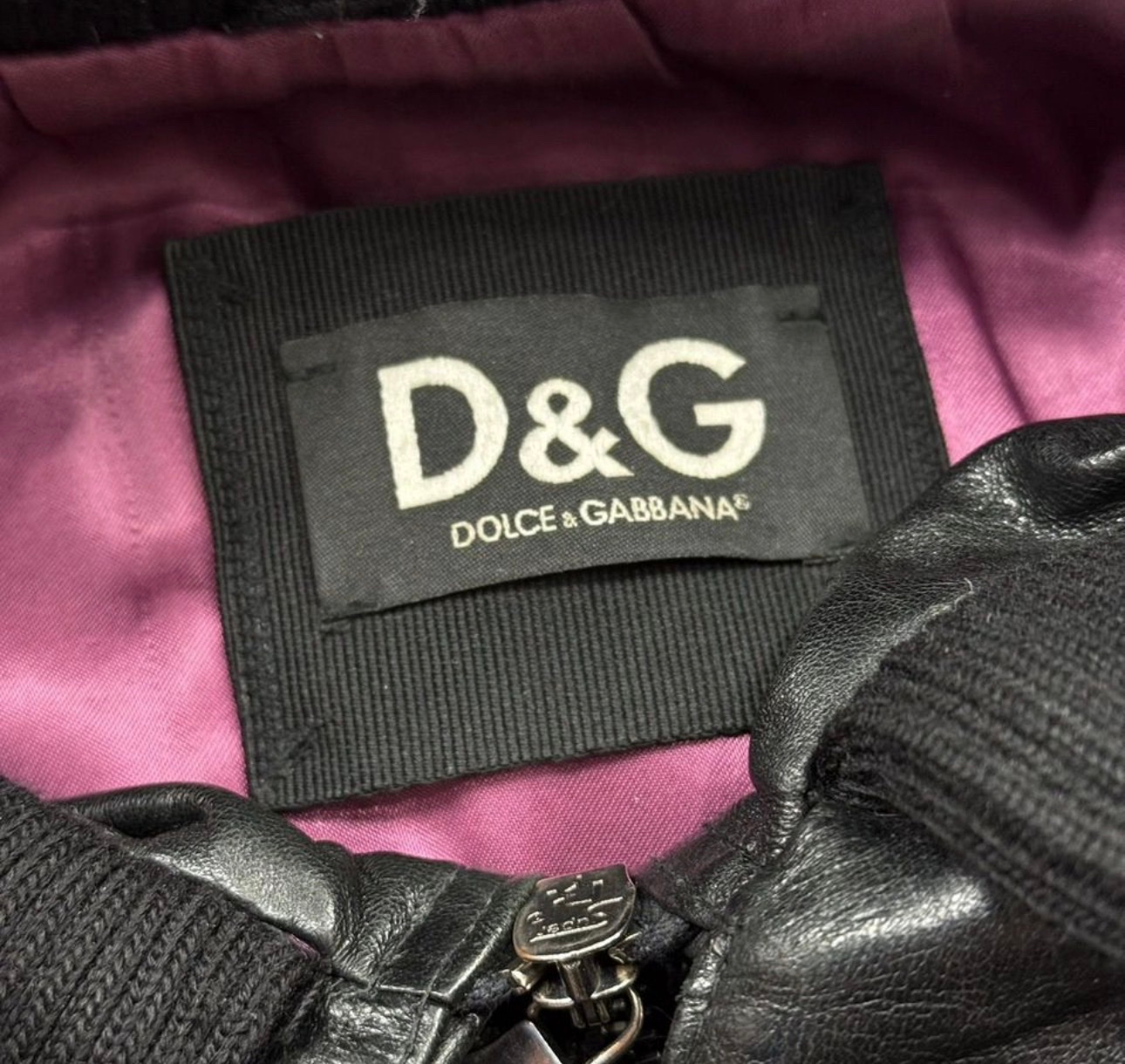 DOLCE & GABBANA Кожаная куртка, миниатюра 5