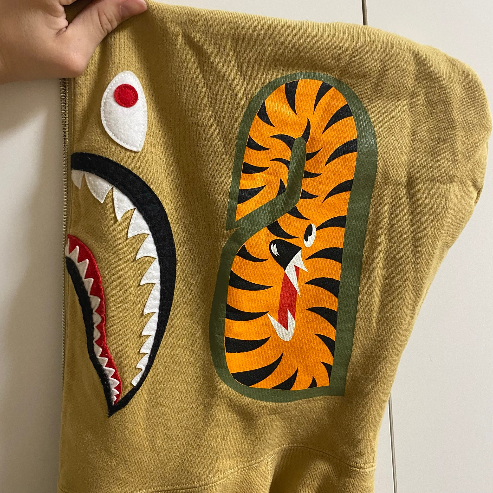 Bape Wash Half Zip Shark Hoodie, миниатюра 4