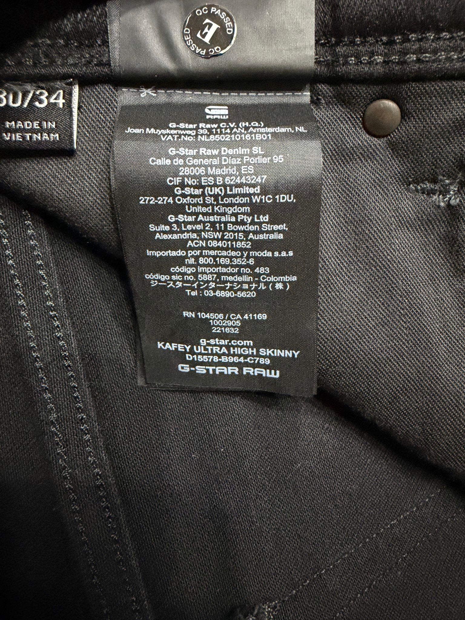 G-Star RAW 3301 Kafey Ultra High Skinny, миниатюра 6
