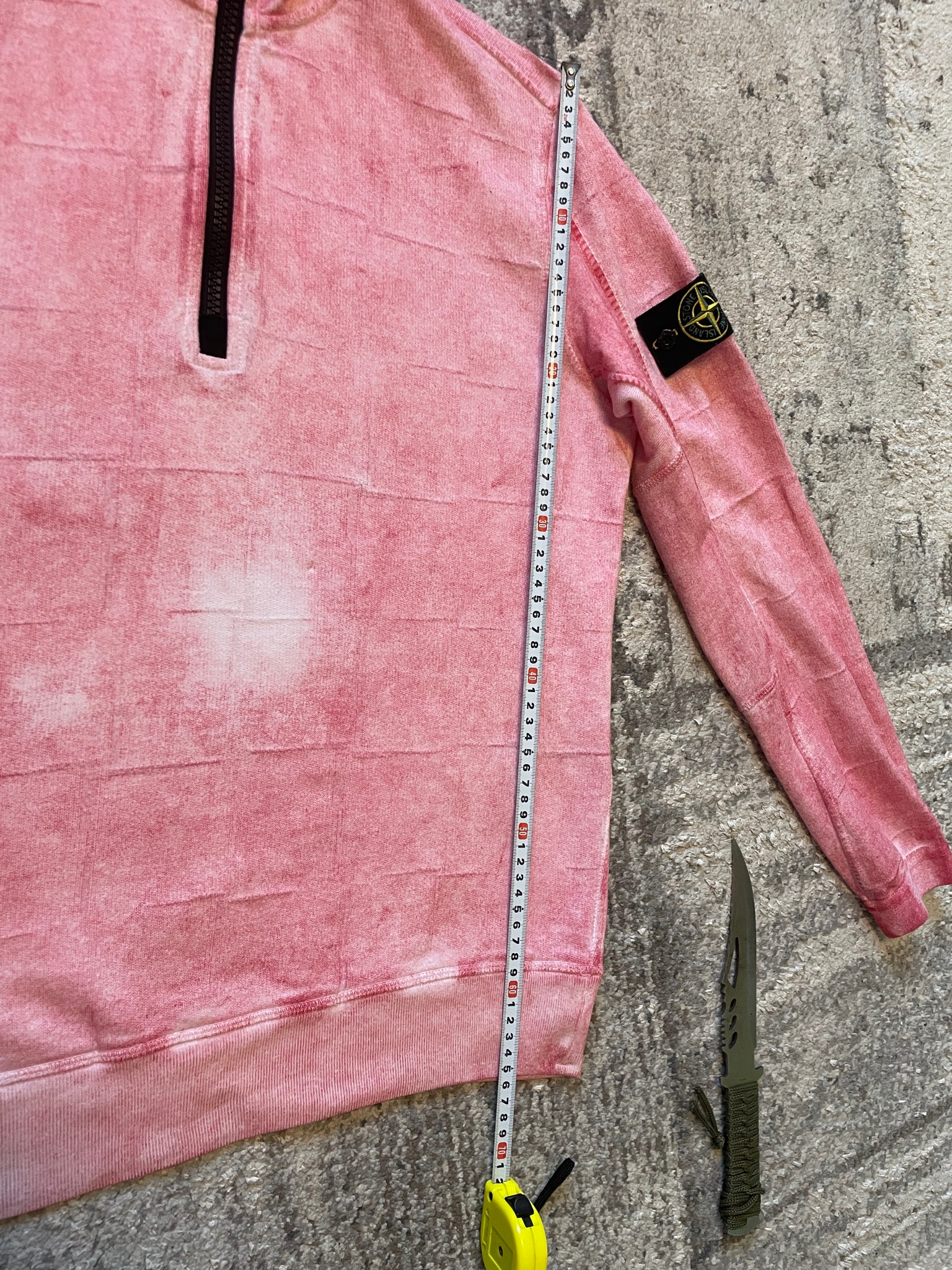 Stone Island Dust Colour Treatment 1/3 Zip Hoodie, миниатюра 7