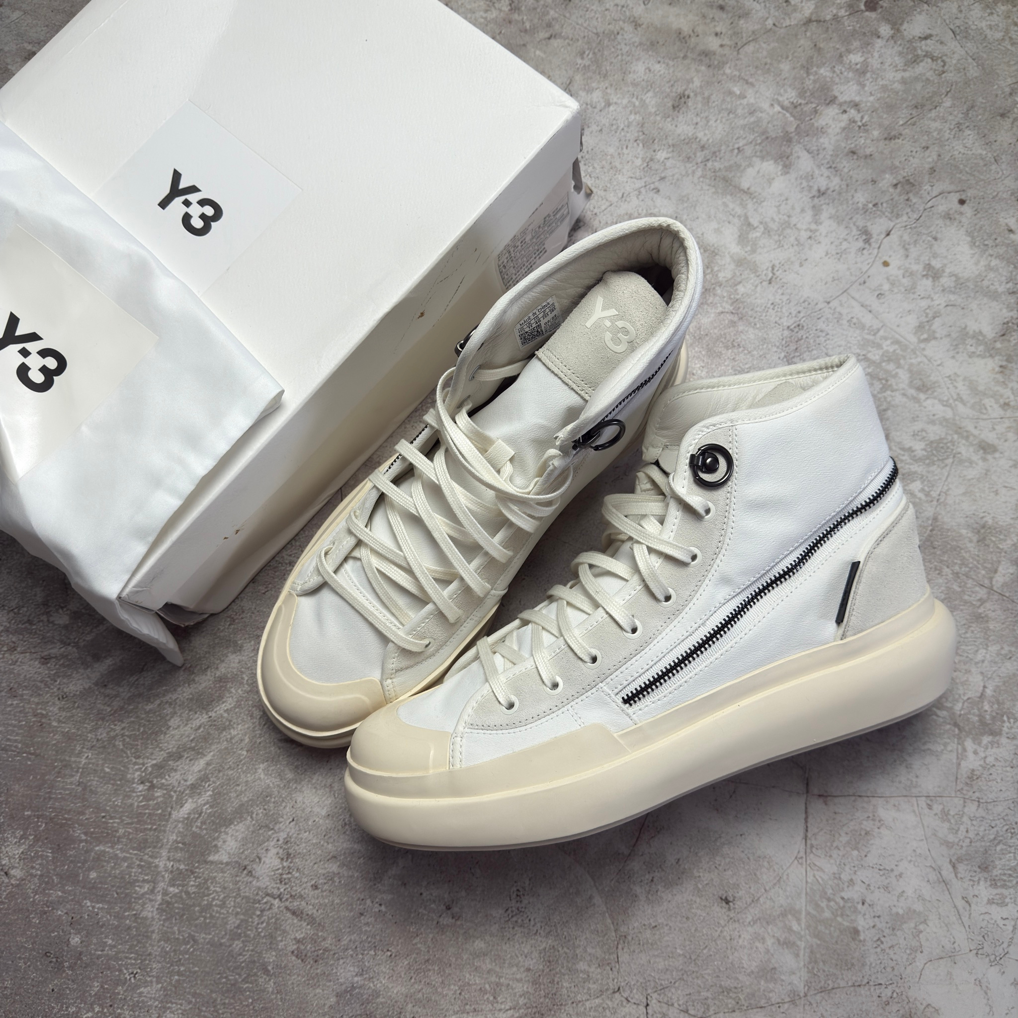 Y-3 x Adidas Yohji Yamamoto Court Zip High, миниатюра 1