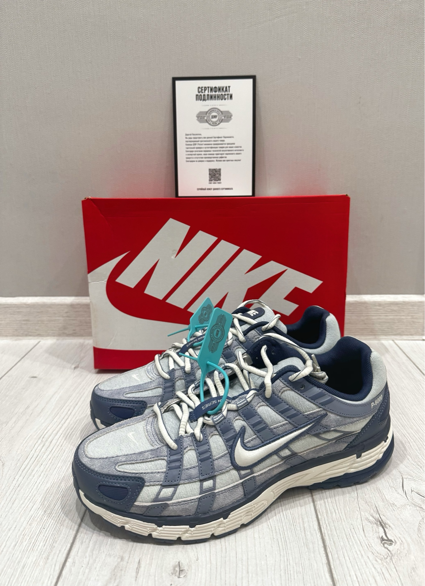 Nike P-6000 SE Worn Blue Denim, миниатюра 1