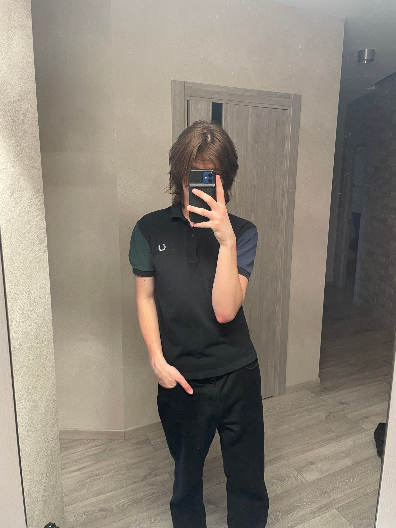 Comme des Garcons x Fred Perry Homme deux colour block double logo poli, миниатюра 6