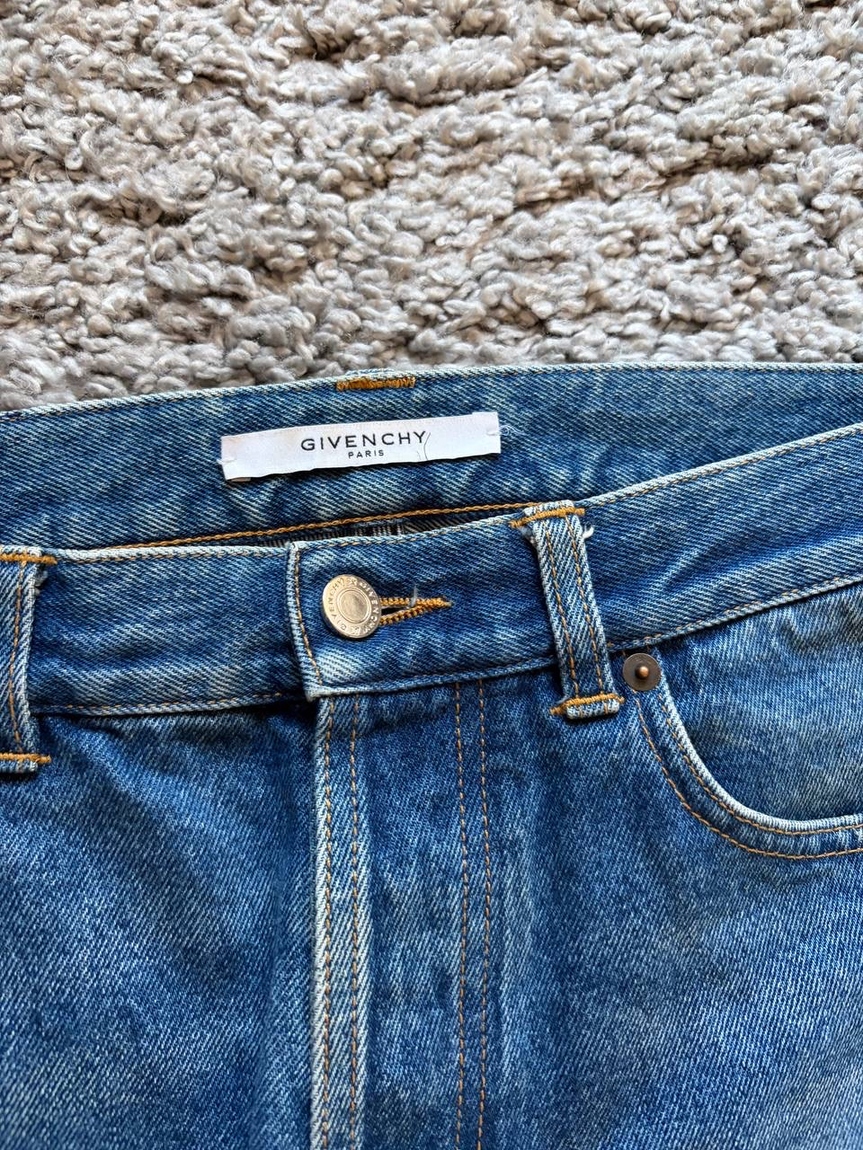 Givenchy Stone Washed Printed Logo Straight Jeans, миниатюра 5