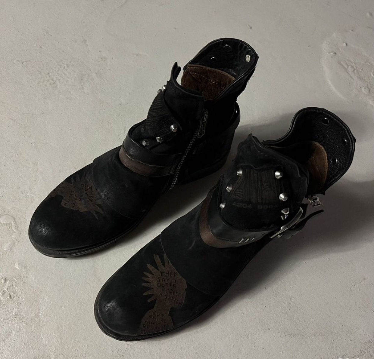 A.S 98 A.S 98 Anarchy Leather Wax Boots Japan, миниатюра 6
