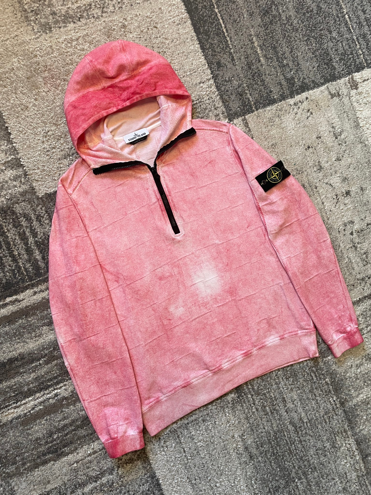 Stone Island Dust Colour Treatment 1/3 Zip Hoodie, миниатюра 1