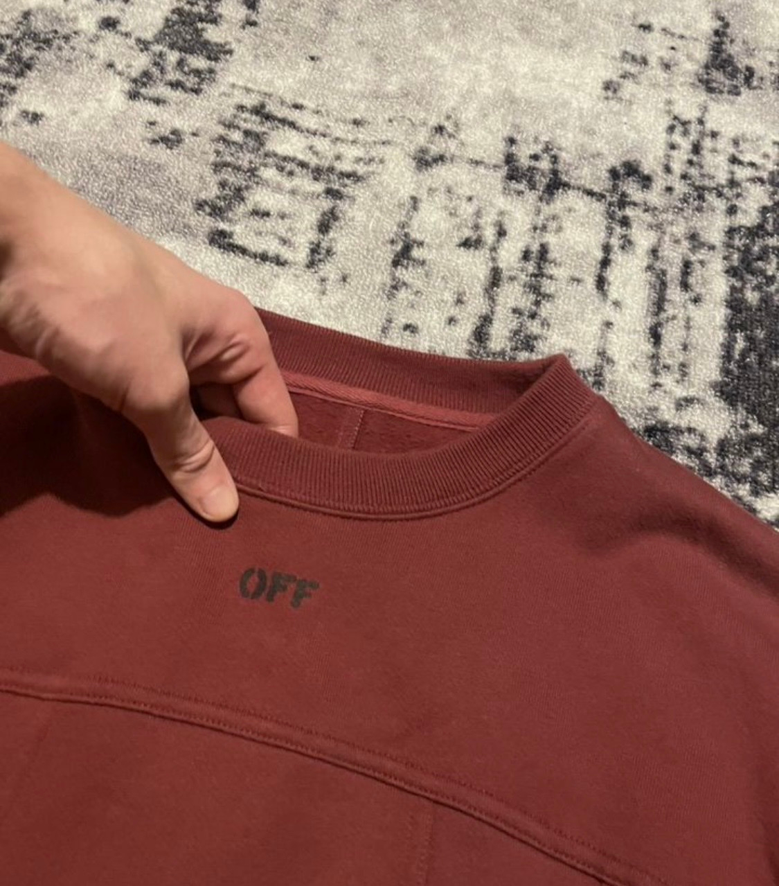 Off-White Burgundy Corset Virgil Abloh, миниатюра 4