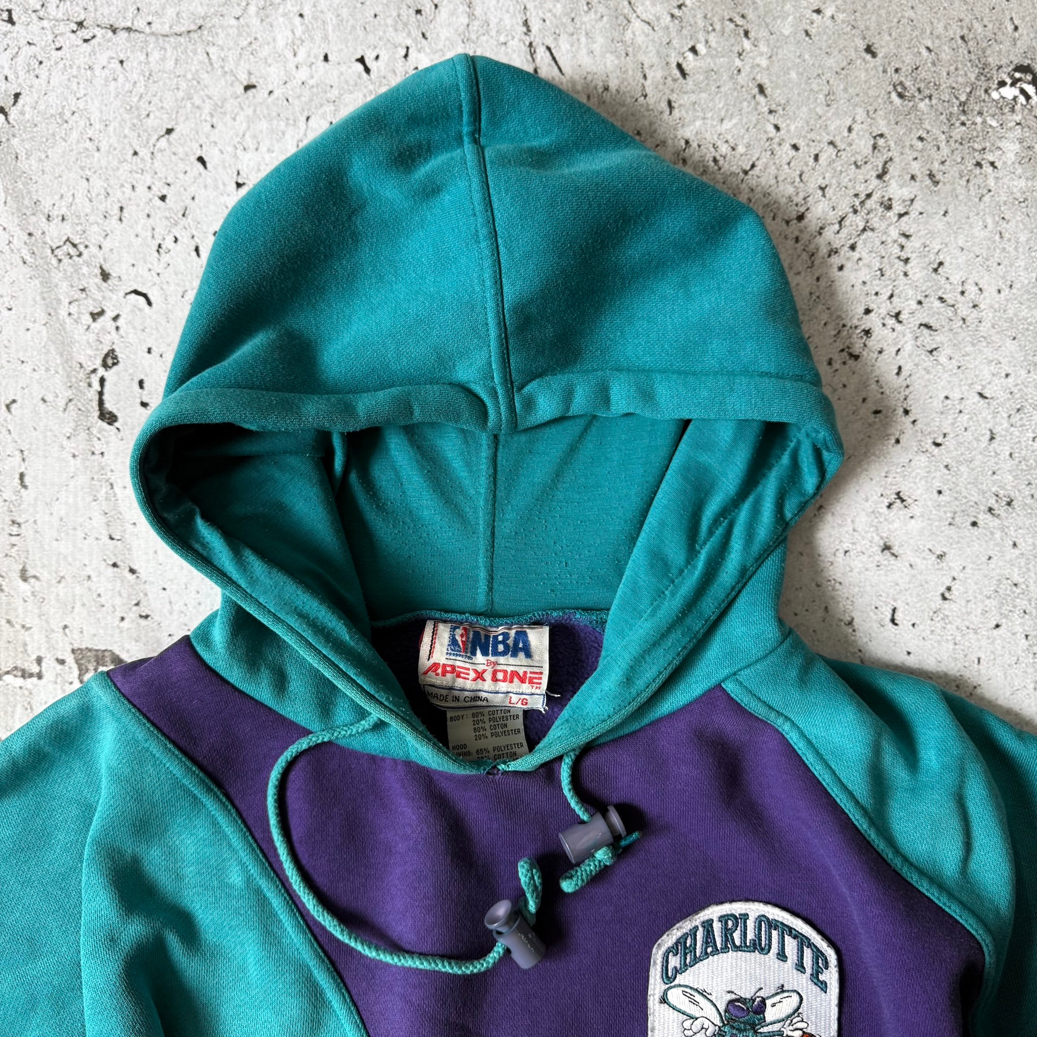 Apex One 1990s Vintage Charlotte Hornets Hoodie, миниатюра 6