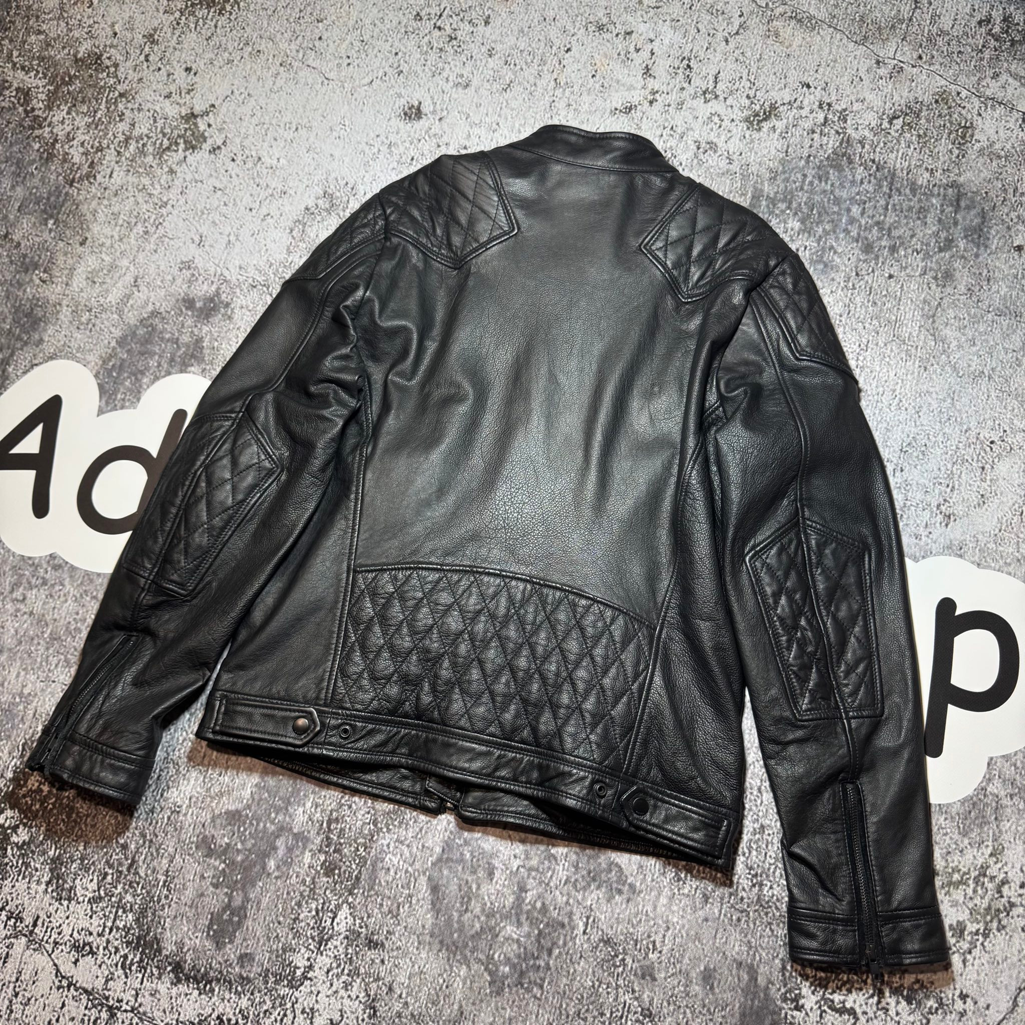 Diesel Leather Jacket Rider Biker, миниатюра 2