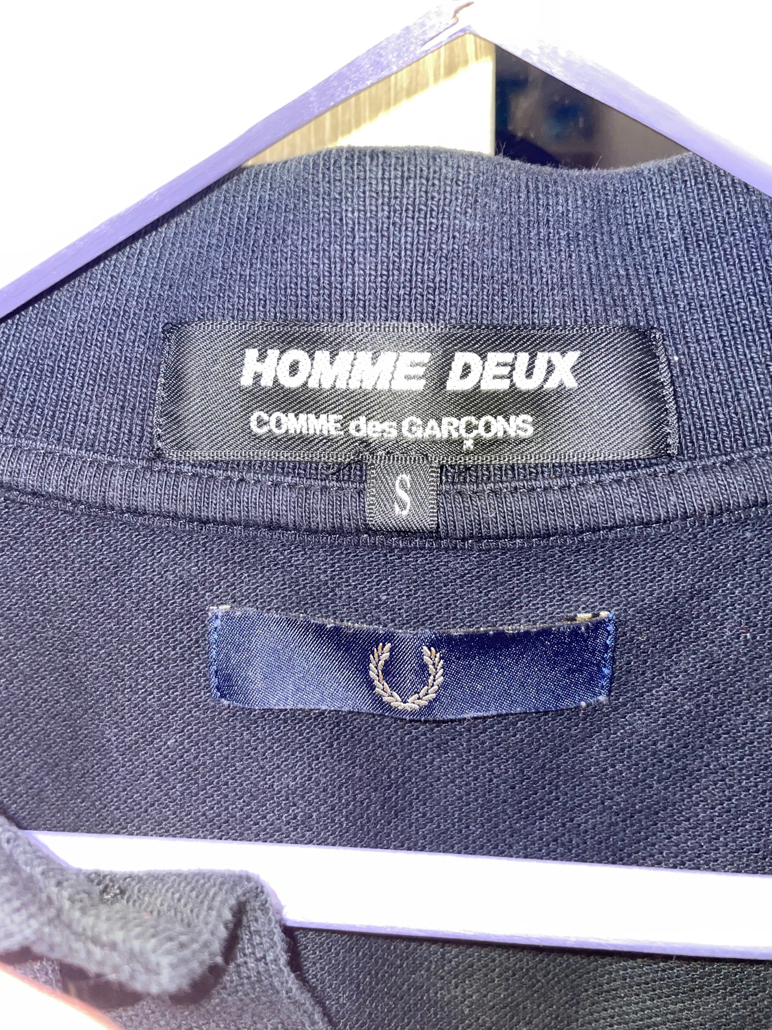 Comme des Garcons x Fred Perry Homme deux colour block double logo poli, миниатюра 3