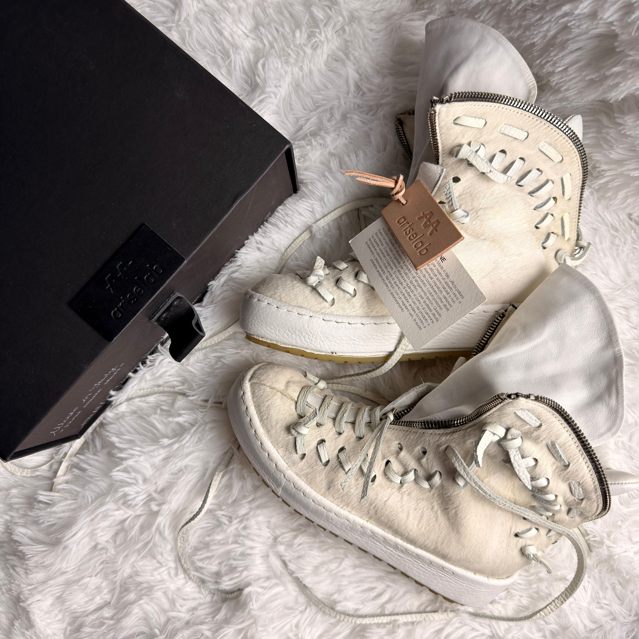 Artselab Pony Hair White Sneakers, миниатюра 10