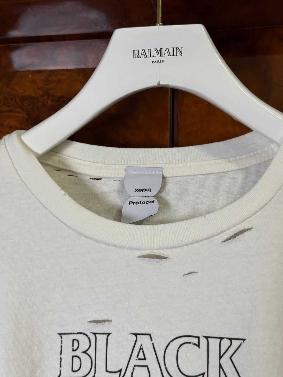 Protocol Index Limited Edition BLACKLIST Washed White T-shirt, миниатюра 3