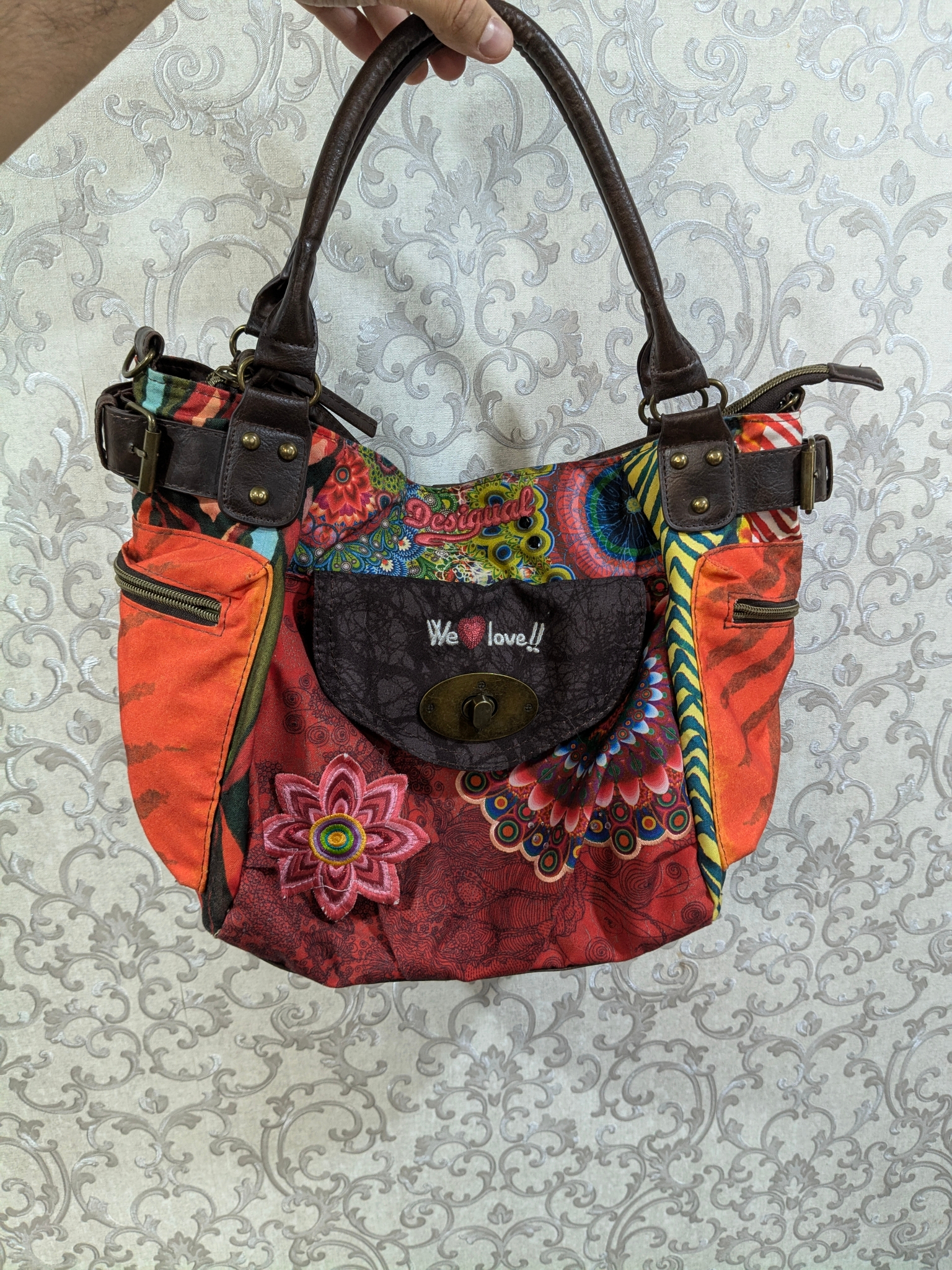 Desigual Colorful Patchwork Handbag, миниатюра 2