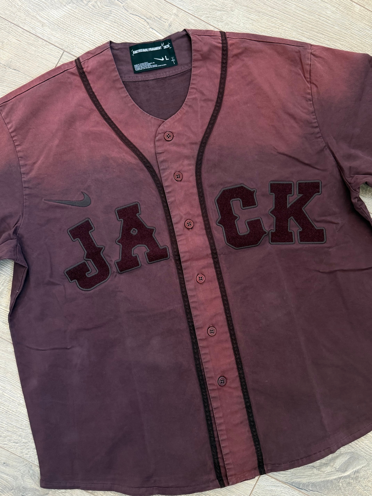 Cactus Jack x Fragment x Nike Tokyo Jack Retro Baseball Jersey, миниатюра 4