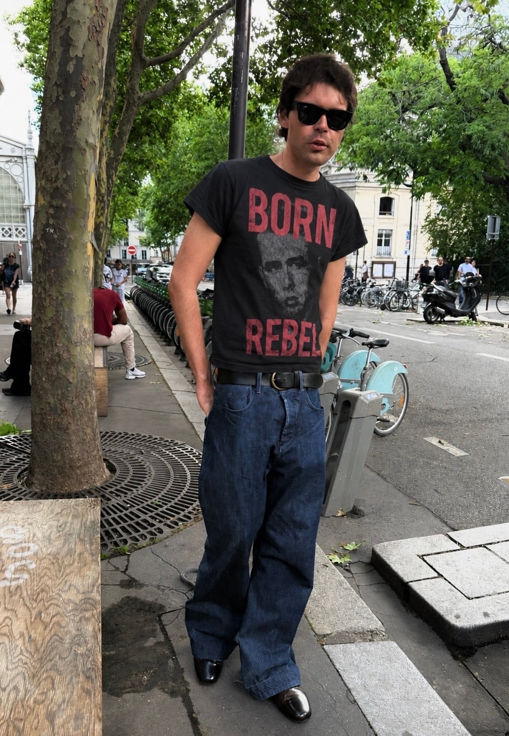 Radio Days James Dean Born Rebel Graphic Tee, миниатюра 2