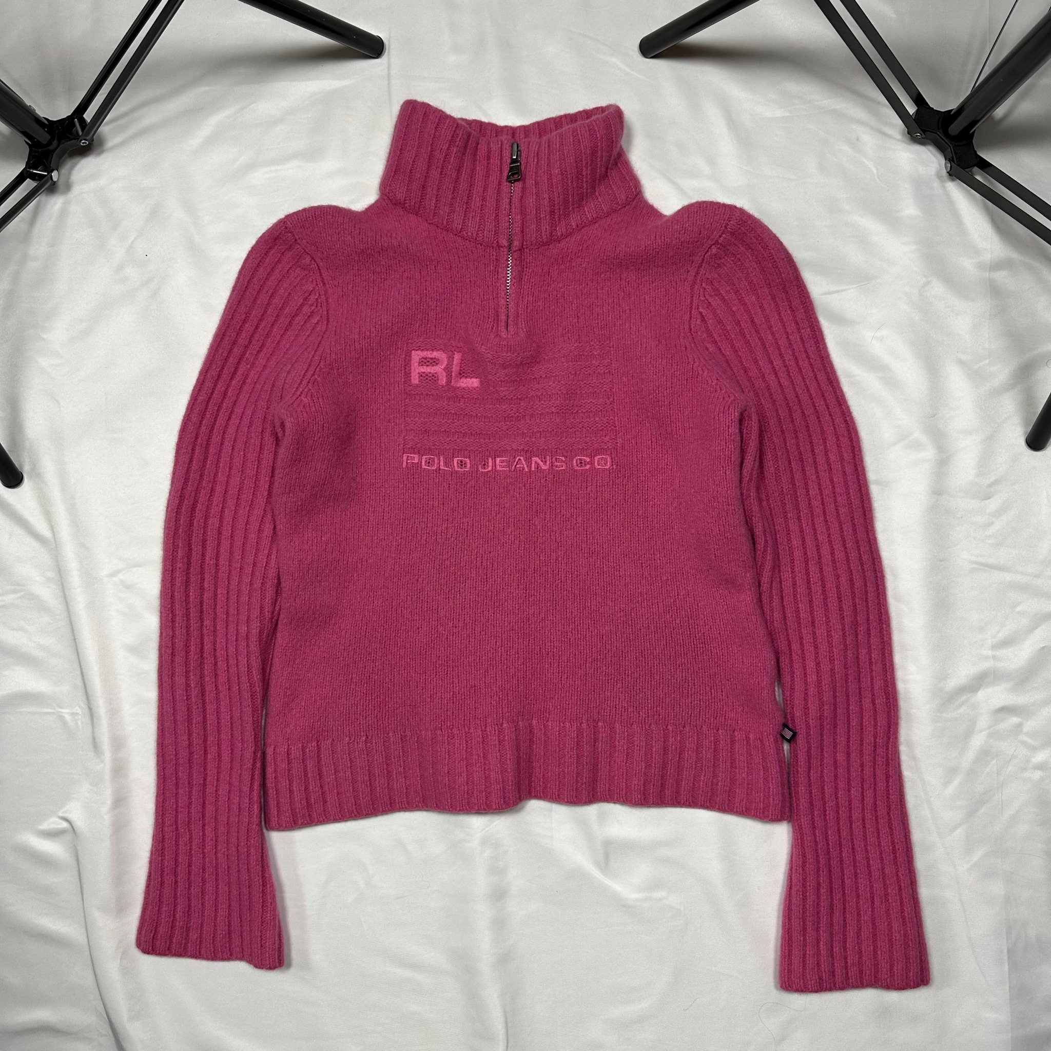 Ralph Lauren Polo jeans Co USA Flag wool 1/4 sweater, миниатюра 4