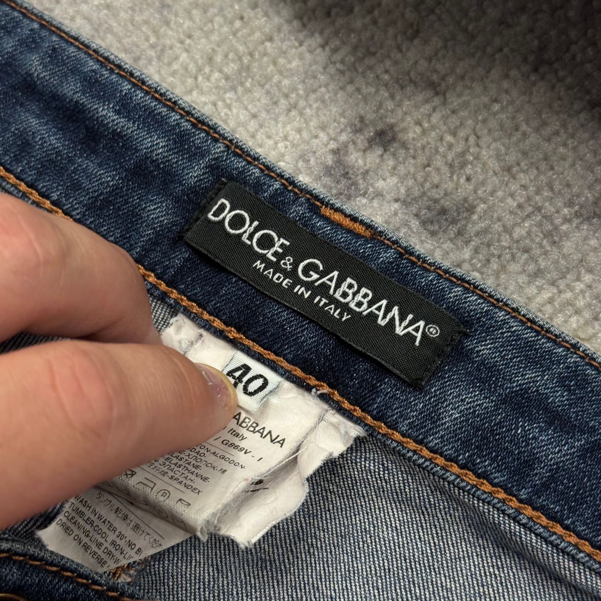 Dolce & Gabbana Джинсы на низкой посадке, миниатюра 7