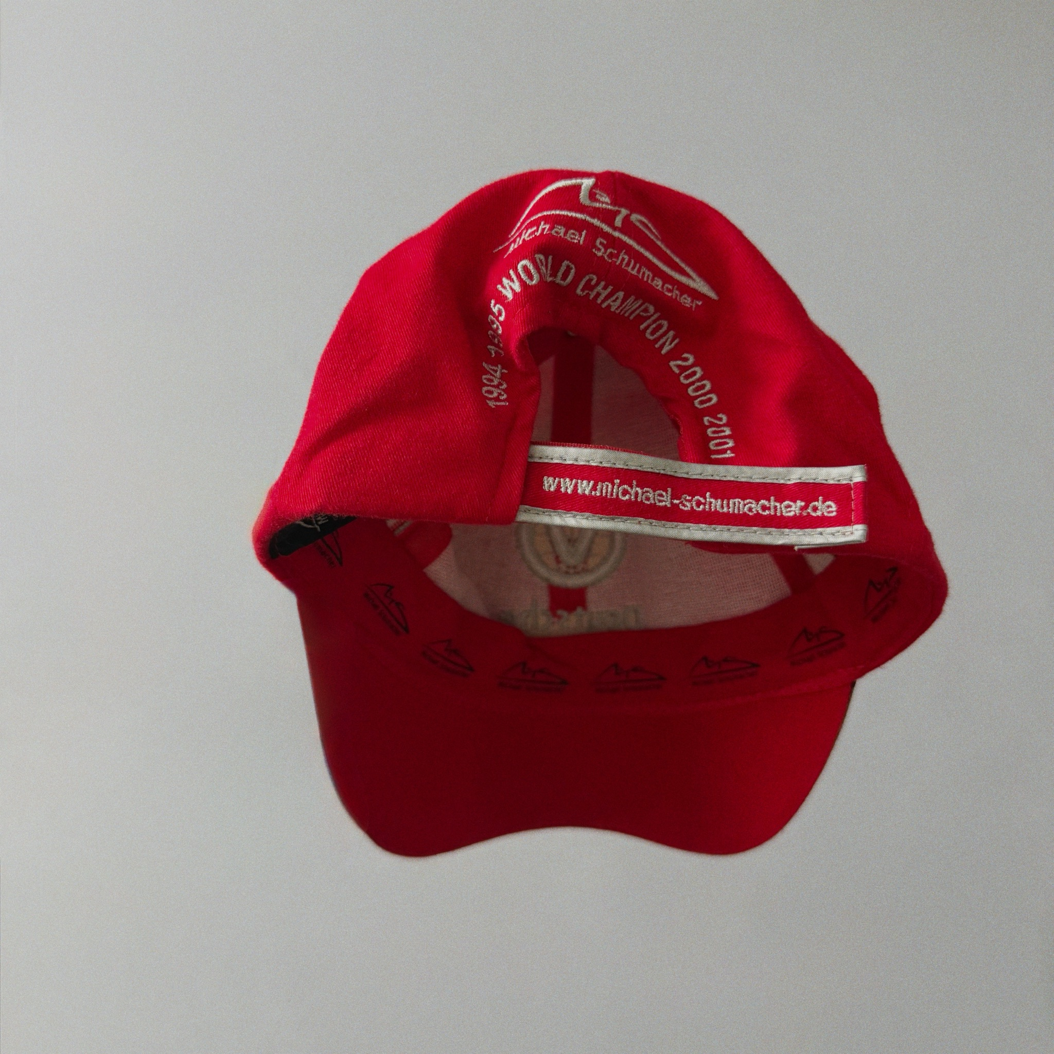 Michael Schumacher 2000s Vintage Formula 1 Ferrari Racing Cap, миниатюра 4