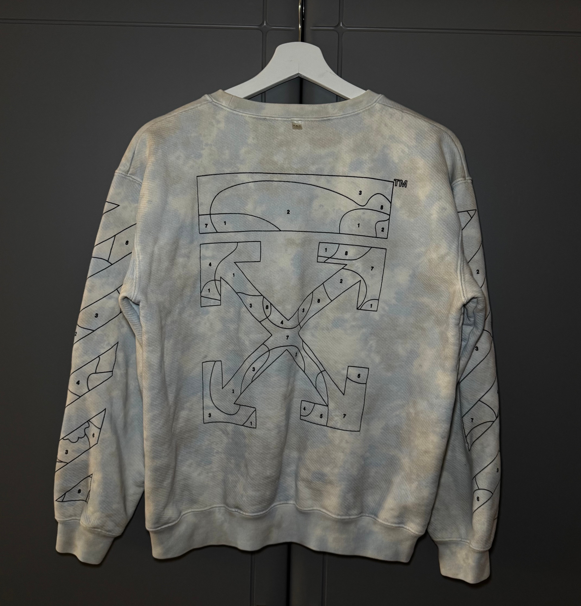 Off White Cloud print sweatshirt, миниатюра 2