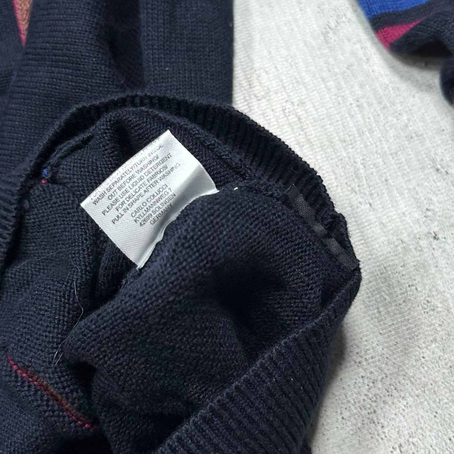 Carlo Colucci 3D knitted vintage sweater, миниатюра 7