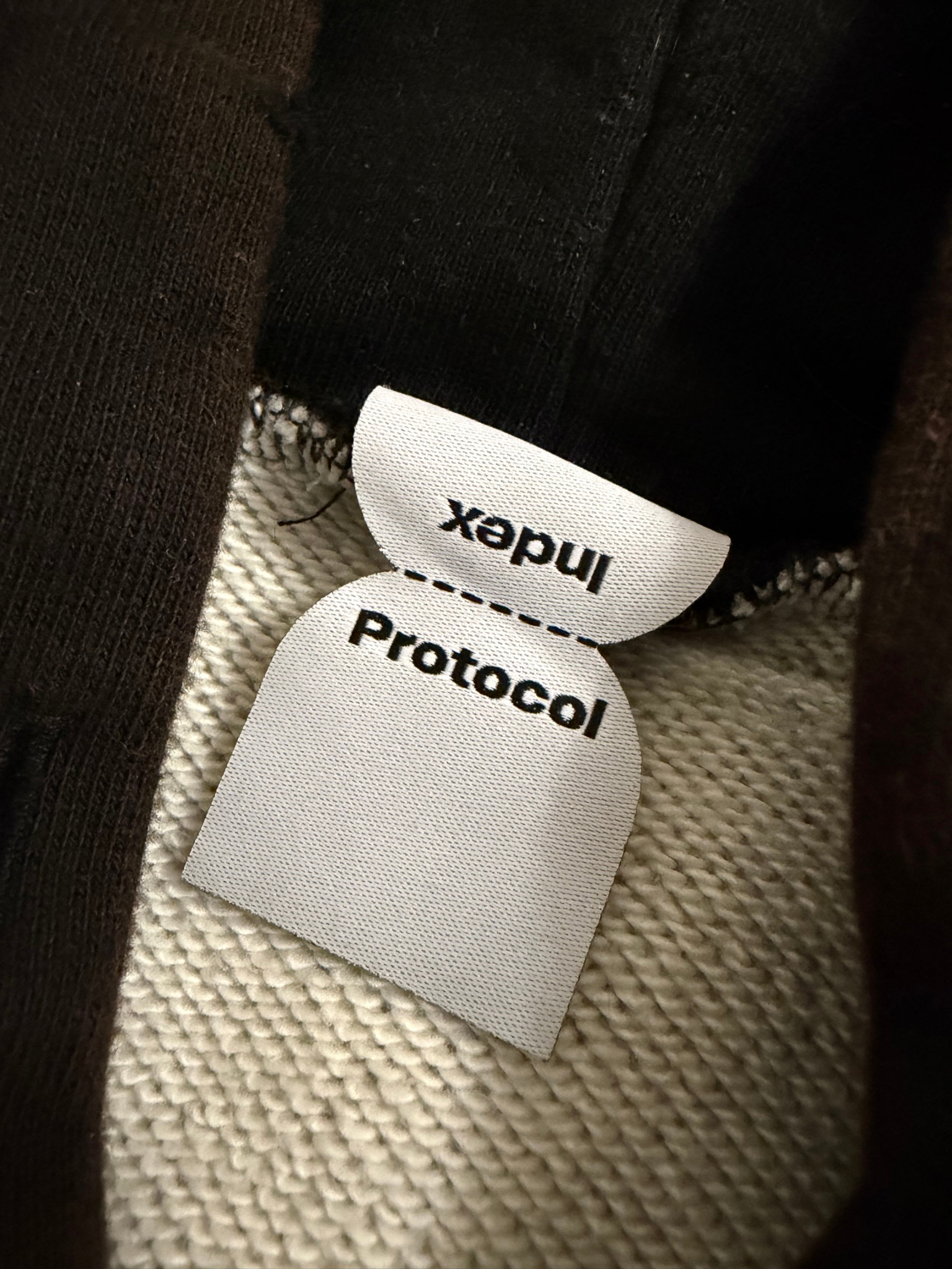 Protocol Index RECONSTRUCTED TIGHT FIT ZIP HOODIE, миниатюра 3