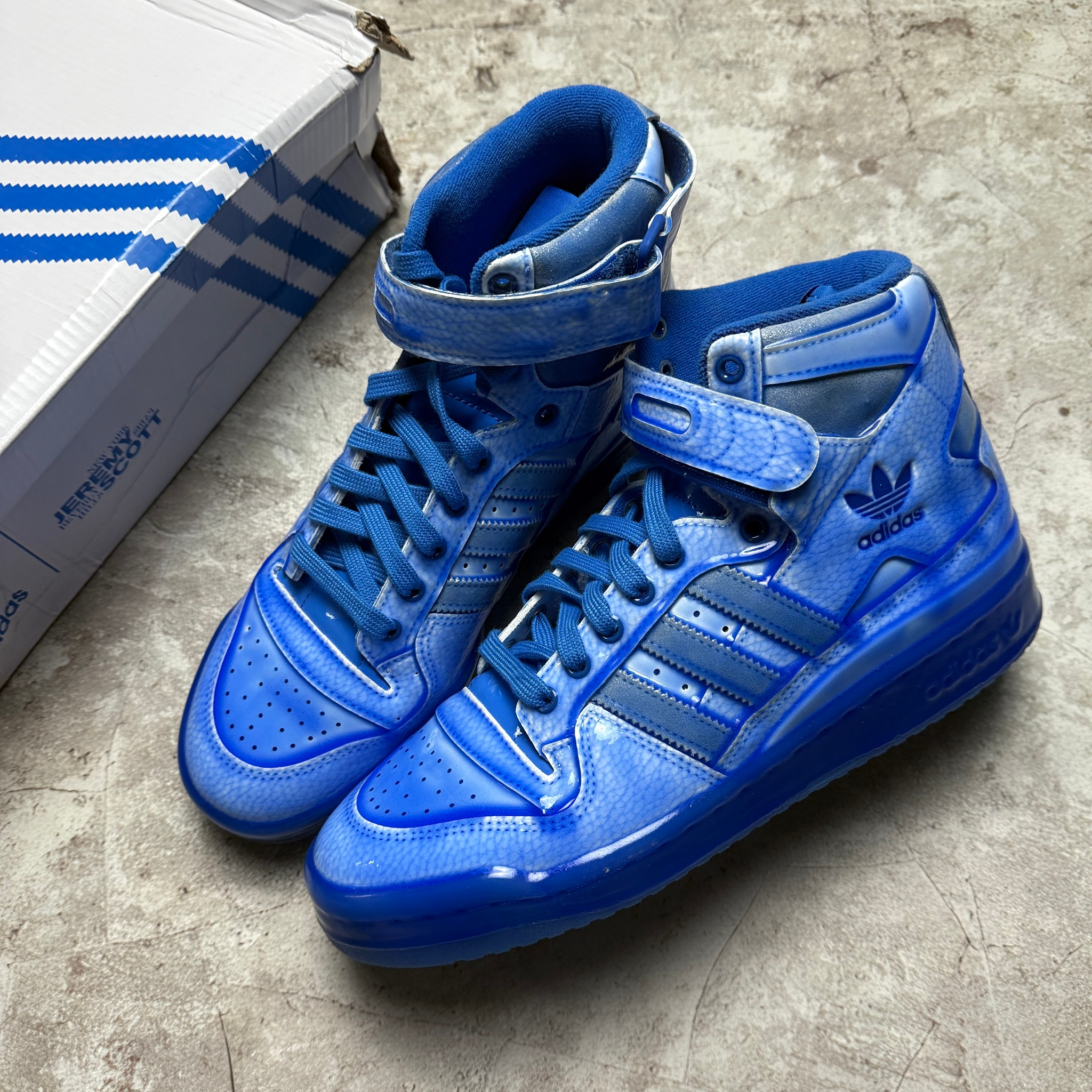 Adidas x Jeremy Scott Forum Dipped Dark Blue, миниатюра 1