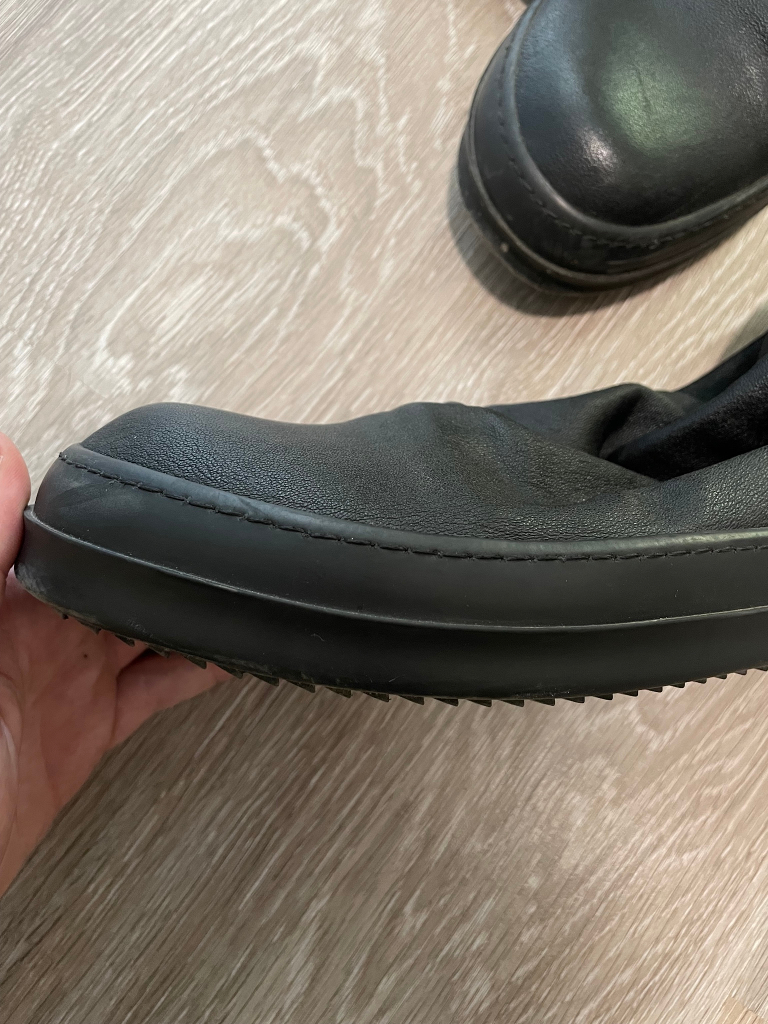 Rick Owens E16 Cyclops Black Sock Ramones, миниатюра 12