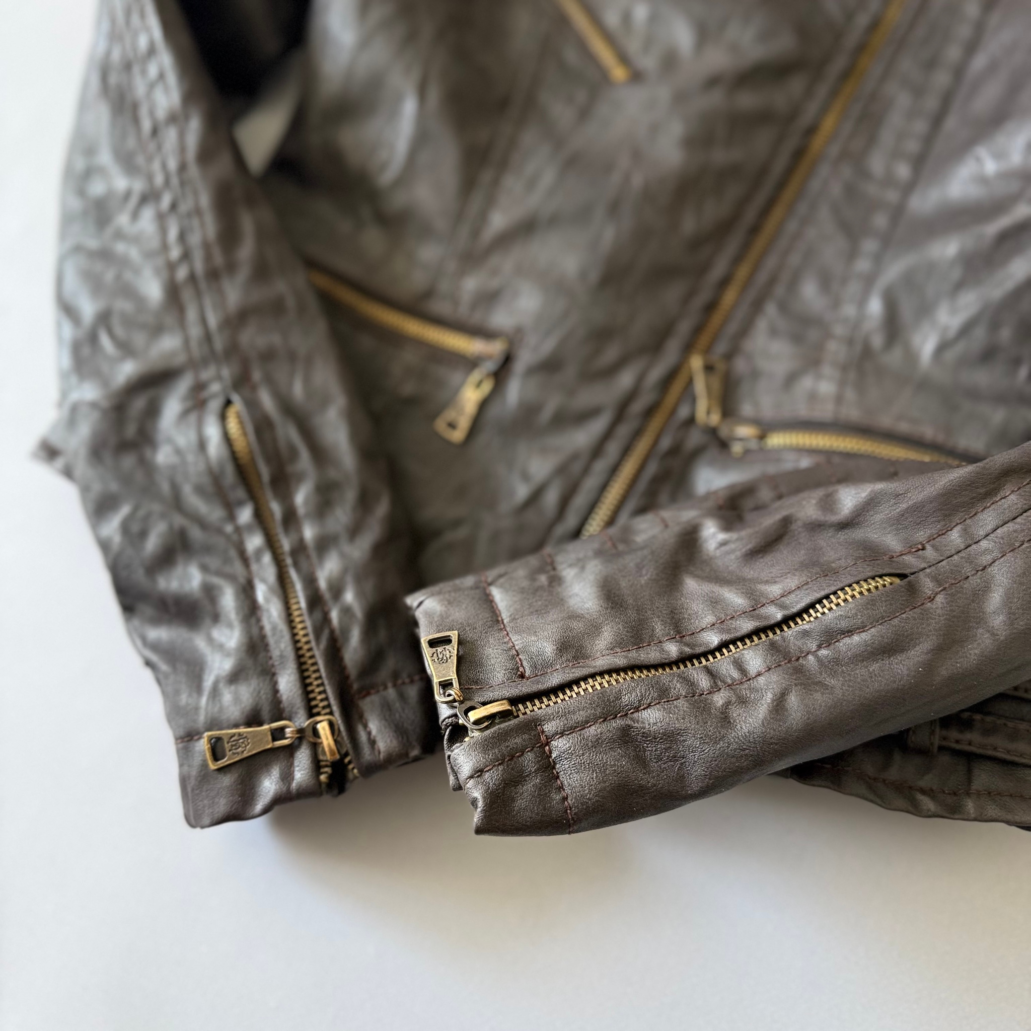 ROBERTO CAVALLI 2000s Vintage Leather Jacket, миниатюра 3