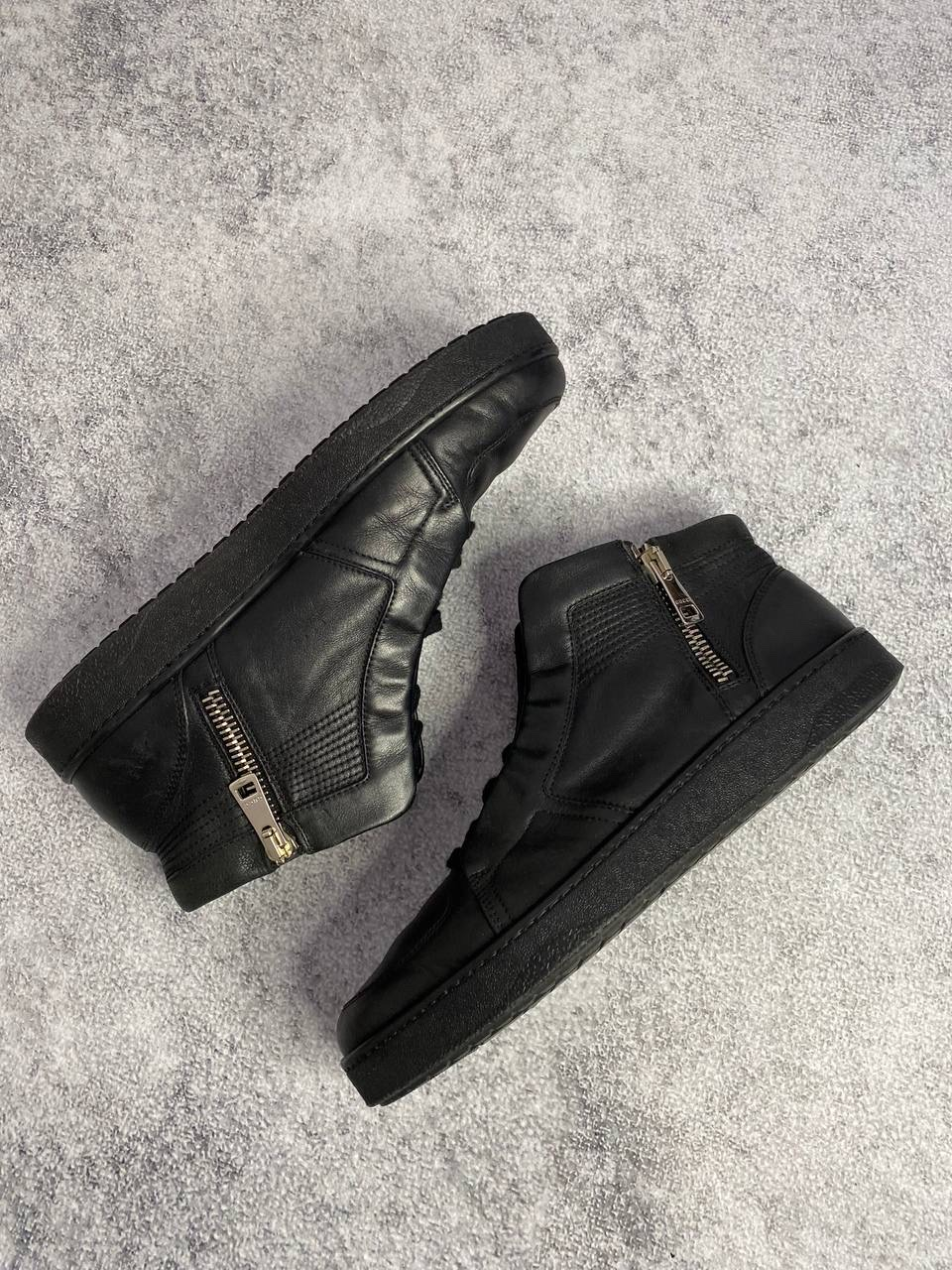 Gucci Double Zip Leather High-Top Sneakers, миниатюра 4